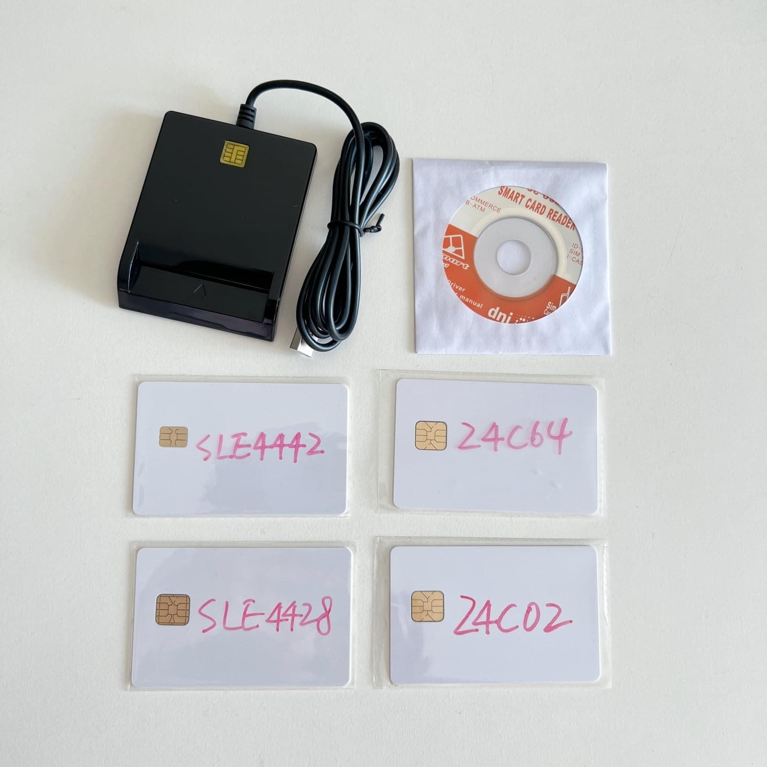 XCRFID ISO7816 Contact Smart Card Reader DOD Military USB Common Access CAC Compatible with Windows Mac OS 10.6-10.10 and Linux System (Black)