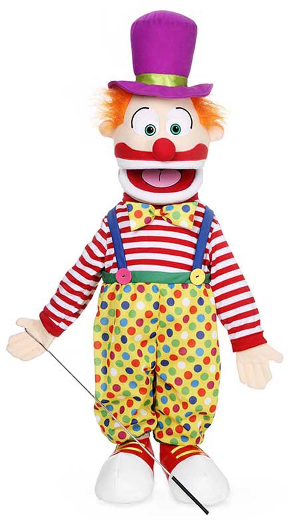 25" Clown w/Hat, Full Body, Ventriloquist Style Puppet