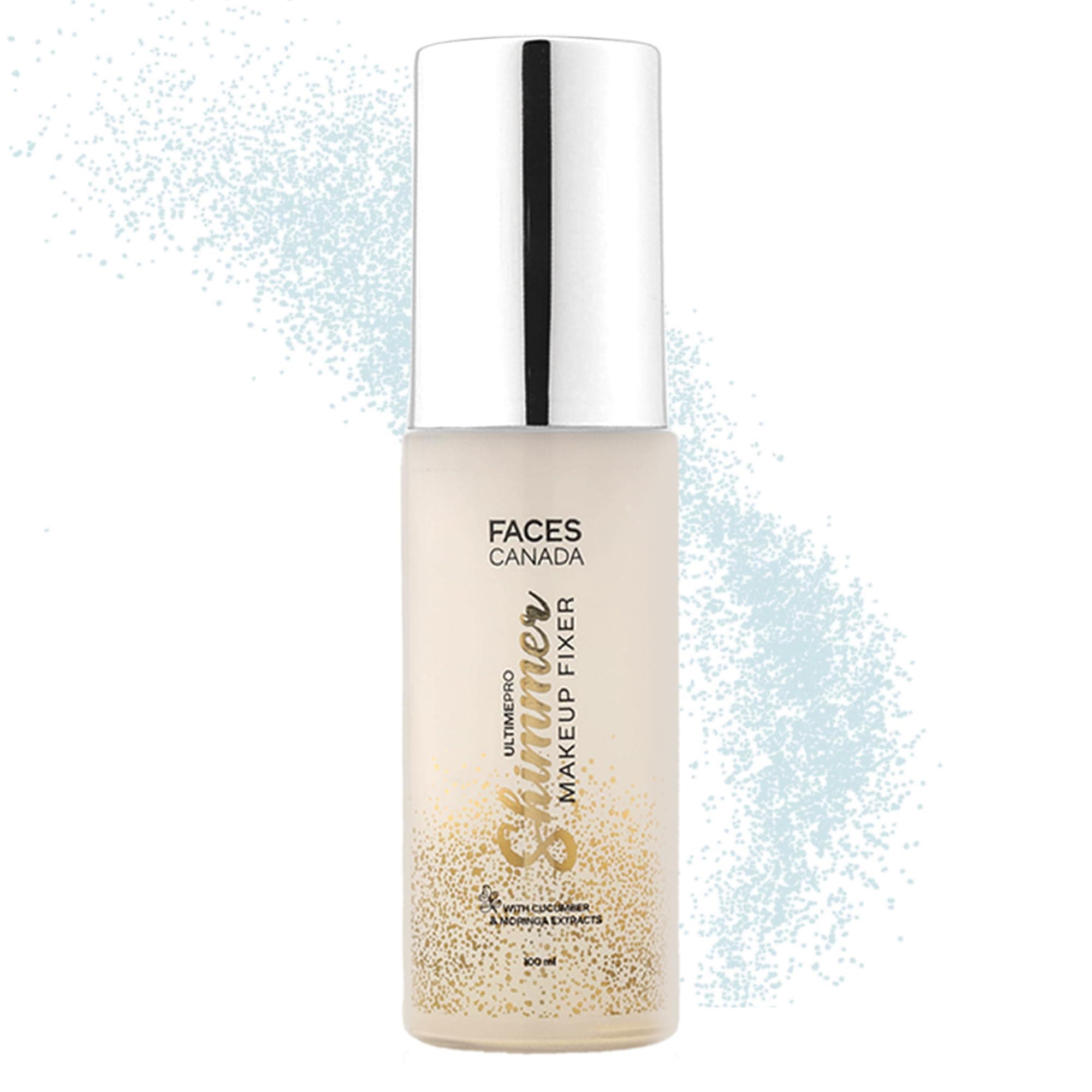 FACESCANADA Ultime Pro Shimmer Makeup Fixer, 100Ml | Long Lasting Makeup Setting Spray | Keeps Makeup Intact | Glamourous Shimmer Finish | Hydrates, Soothes & Refreshes Skin | Alcohol Free (Pack of 1)