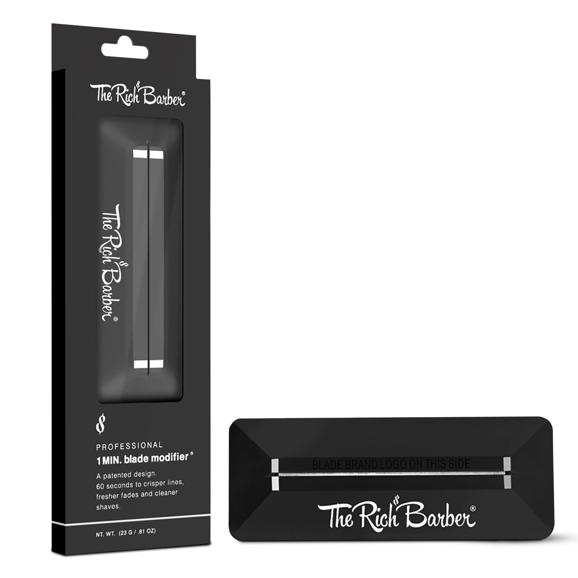 1 Minute Blade Modifier - Trimmer Blade Sharpener with Diamond Metal Stone for Professional & Home Use - Closer Shaves, Sharper Lines, Less Ingrown Hair - Compatible with Most Brands