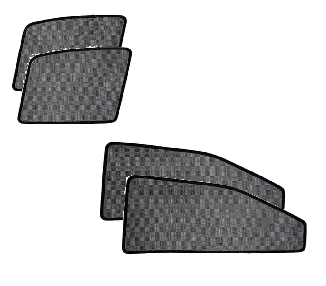 Half Magnetic Sunshades (Front 2 Half, Rear 2 Full) Black Color Compatible with Volvo V40