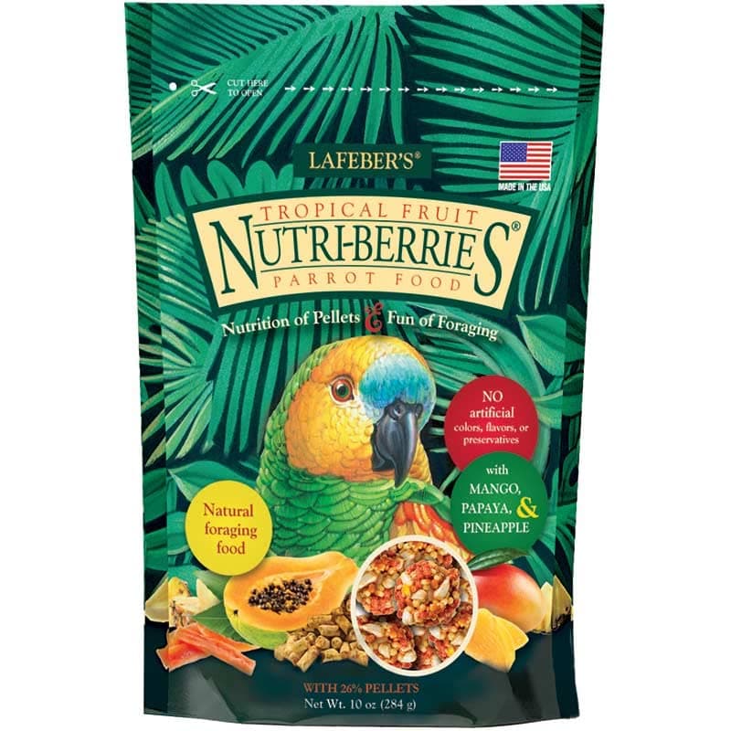 LAFEBER'S Tropical Fruit Nutri-Berries for Parrots, 10-Ounce