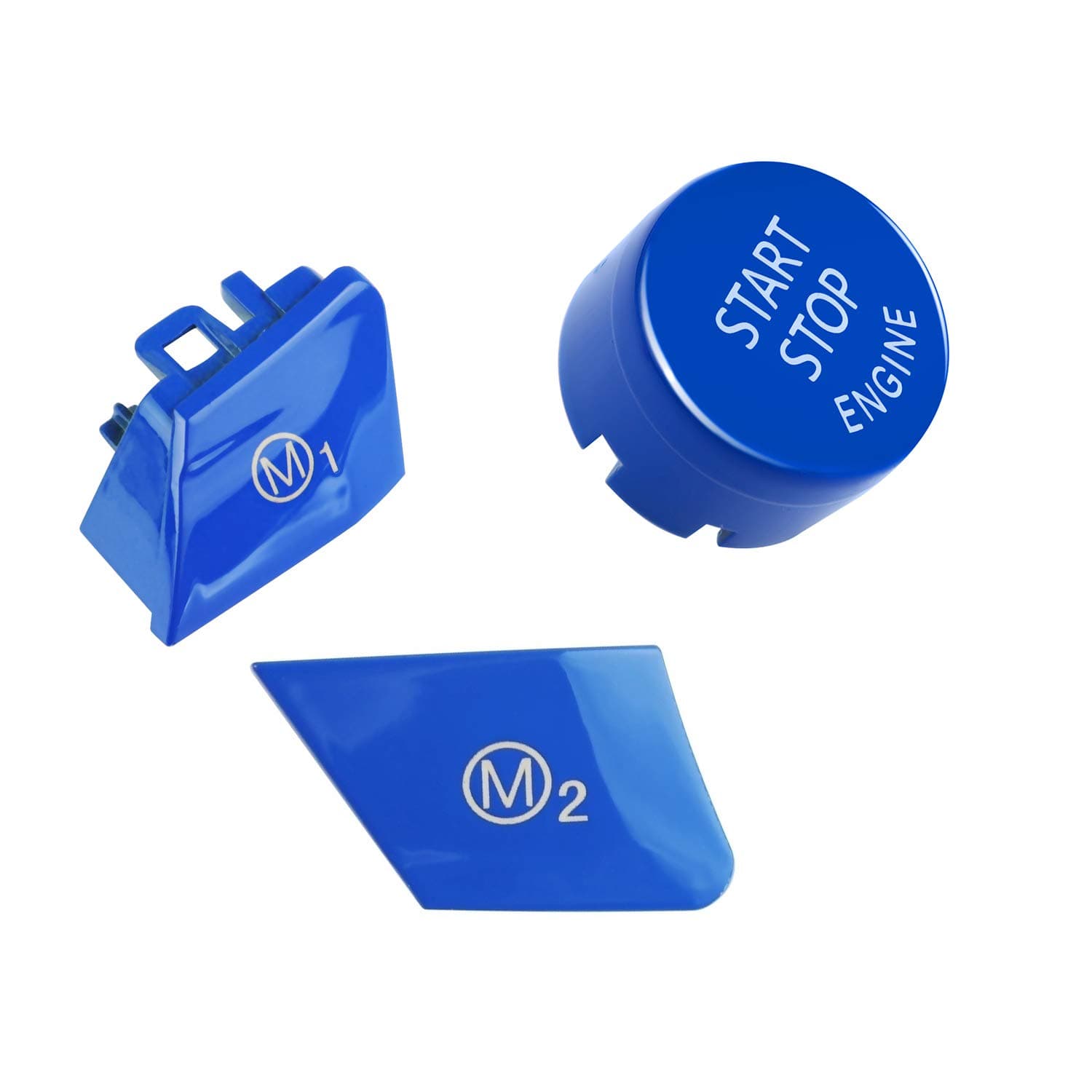 M1 M2 buttons for BMW Steering Wheel Mode M3 M4 M5 M6 X5M X6M F80 F82 F83 F10 F15 F16 F21 F30 F32 F33 F36 F06 F12 (Blue with Start Button)