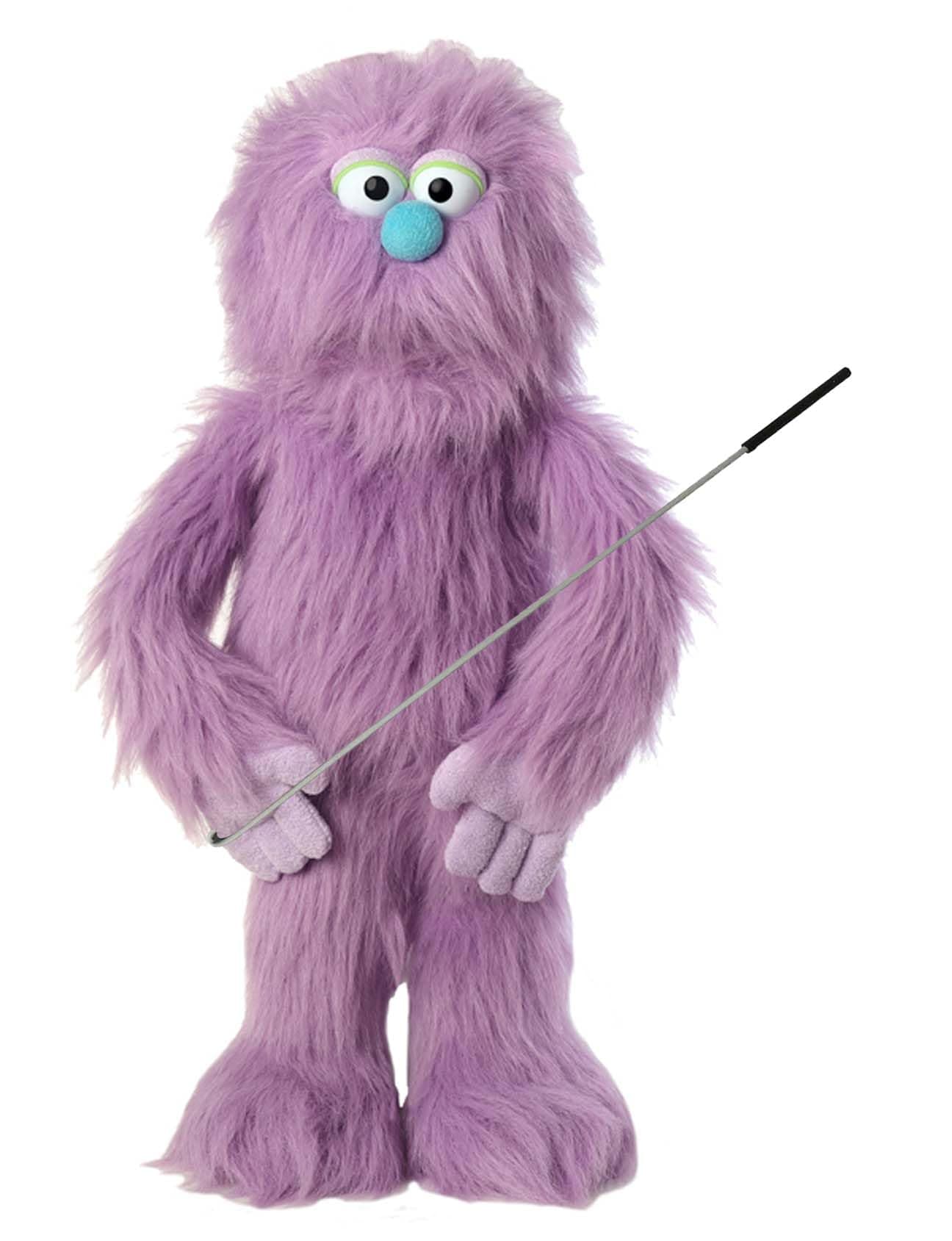 30" Purple Monster Puppet, Full Body Ventriloquist Style Puppet