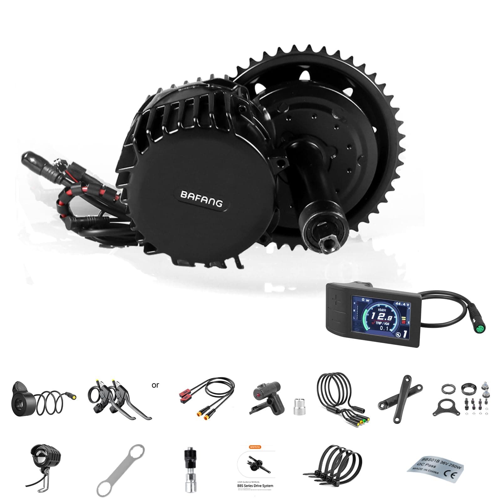 Bafang 1000W Mid Drive Kit,Bafang BBSHD BBS03 Ebike Conversion Kit with Display,48V 8Fun Electric Bike Conversion Kit for Moutain Road Bike(500C,No Battery)