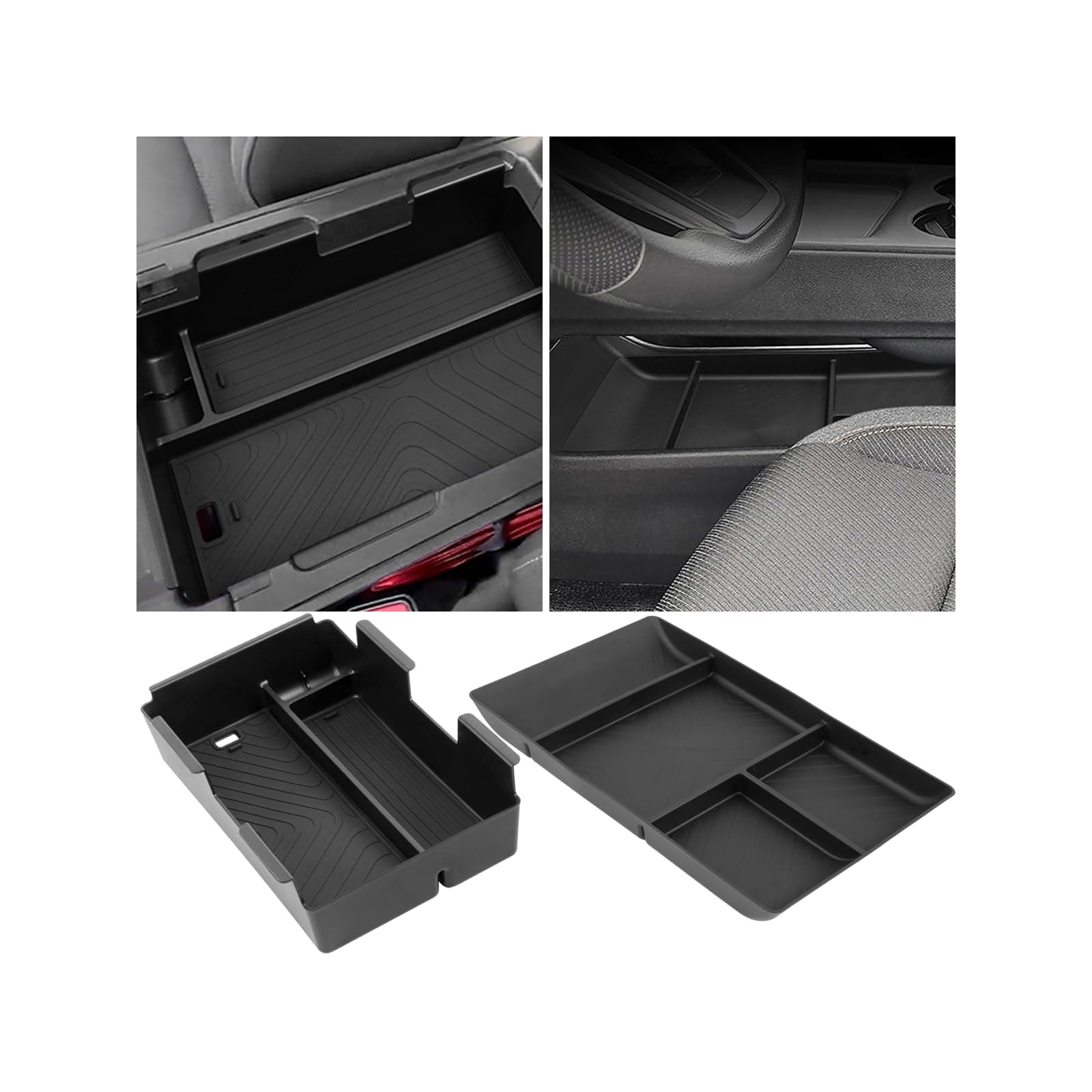 2PCS Center Console Organizer & Armrest Tray Compatible with 2024-2025 Honda Prologue EV | Acura ZDX - Armrest Trays Center Console Storage Box Insert with Divider Slots