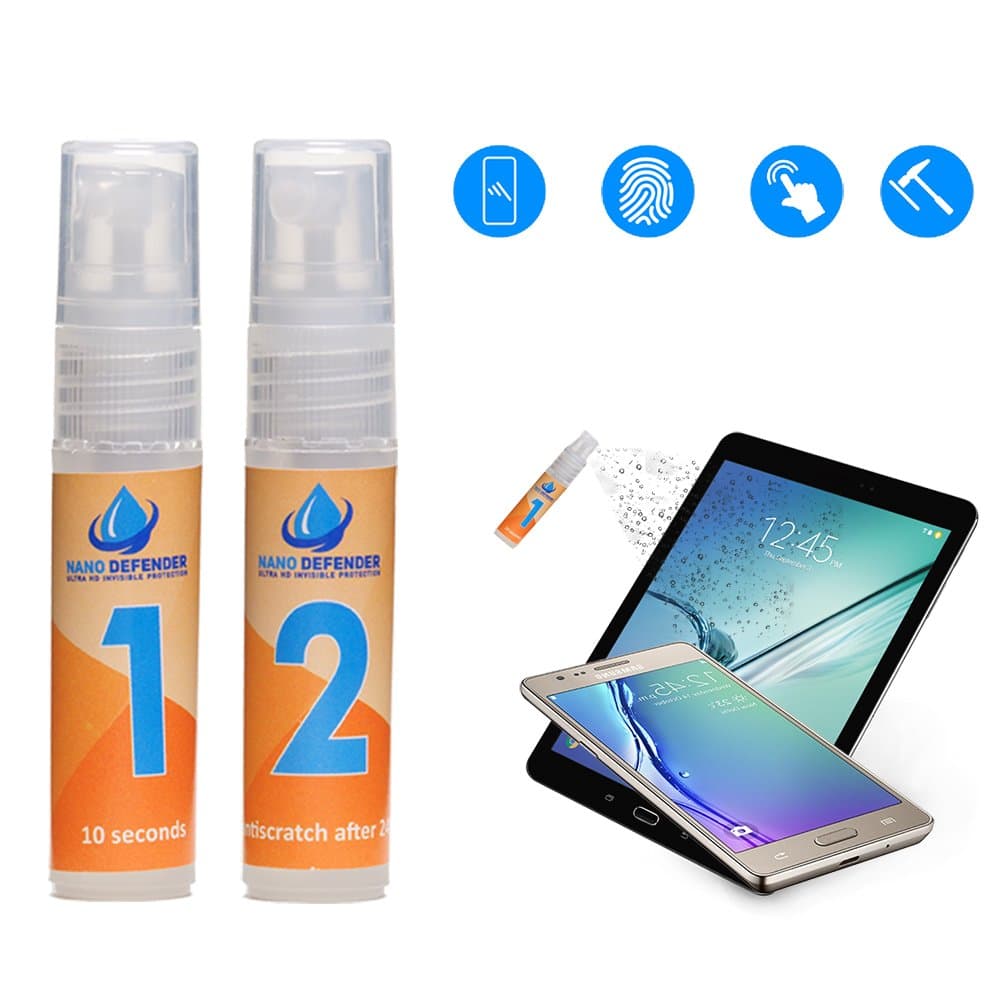 Nano Defender Liquid Screen Protector For at Least 8 Devices Smartphone, Tablet, iPhone 7, iPad, Samsung, Galaxy, Camera, Sun Glasses