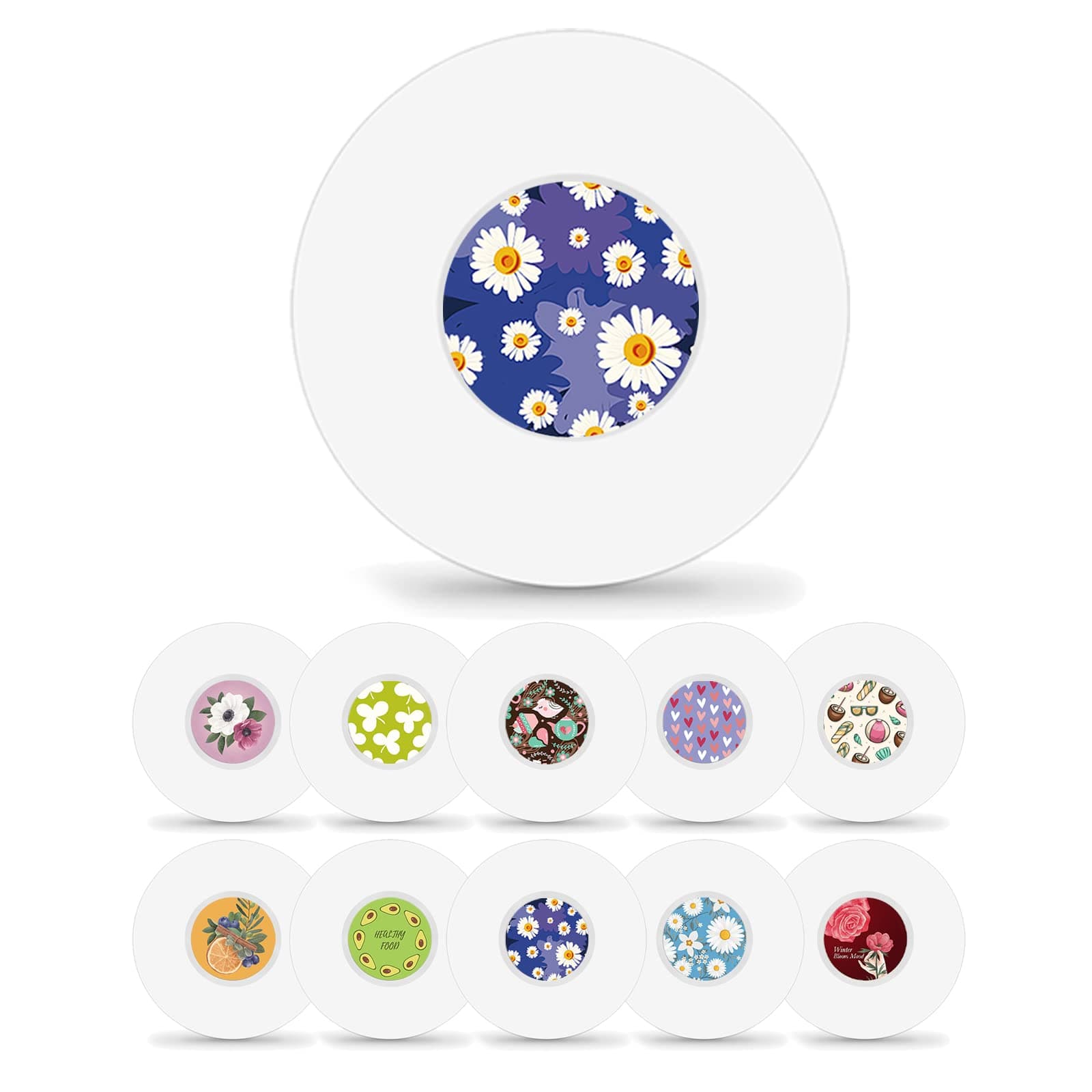 HONYOU Freestyle Sensor Stickers Sets & Libre 2 Sensor Covers Waterproof Adhesive Patches CGM Tape Clear Bandage with Sticker, Hypoallergenic Latex-Free 14 Days Long Stay,Total 40Pack