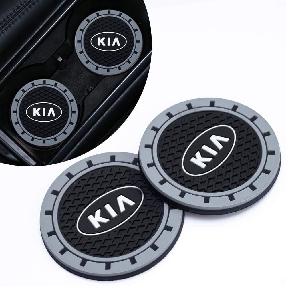 DILOFEEB Car Cup Holder Insert for KIA K5 K7 Sportage Soul Niro Sorento Sedona Rio Forte Optima Stinger Cadenza - Anti Slip Coaster for Car Interior Accessories