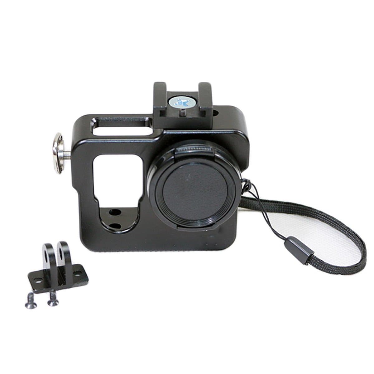 LCtech TM Aluminum Alloy Protective Case Housing Shell Cover Frame w/ Lens Cap for GoPro Hero 4 Camera Mount Accessories Camera Mount Replacement - Black