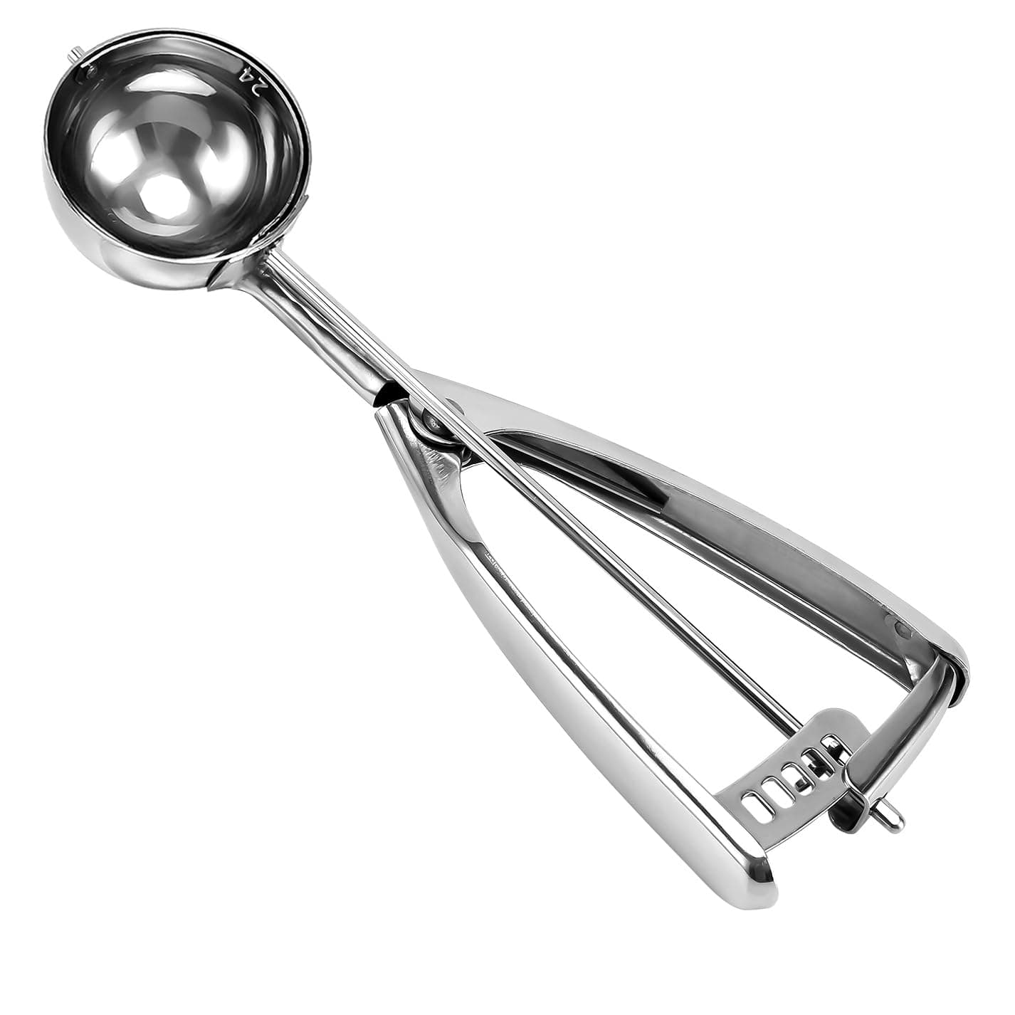 Medium Cookie Scoop, 2.8 Tbsp/ 1.4 OZ, 2 inch/ 5 CM Ball, 18/8 Stainless Steel Medium Ice Cream Scoop, Secondary Polishing