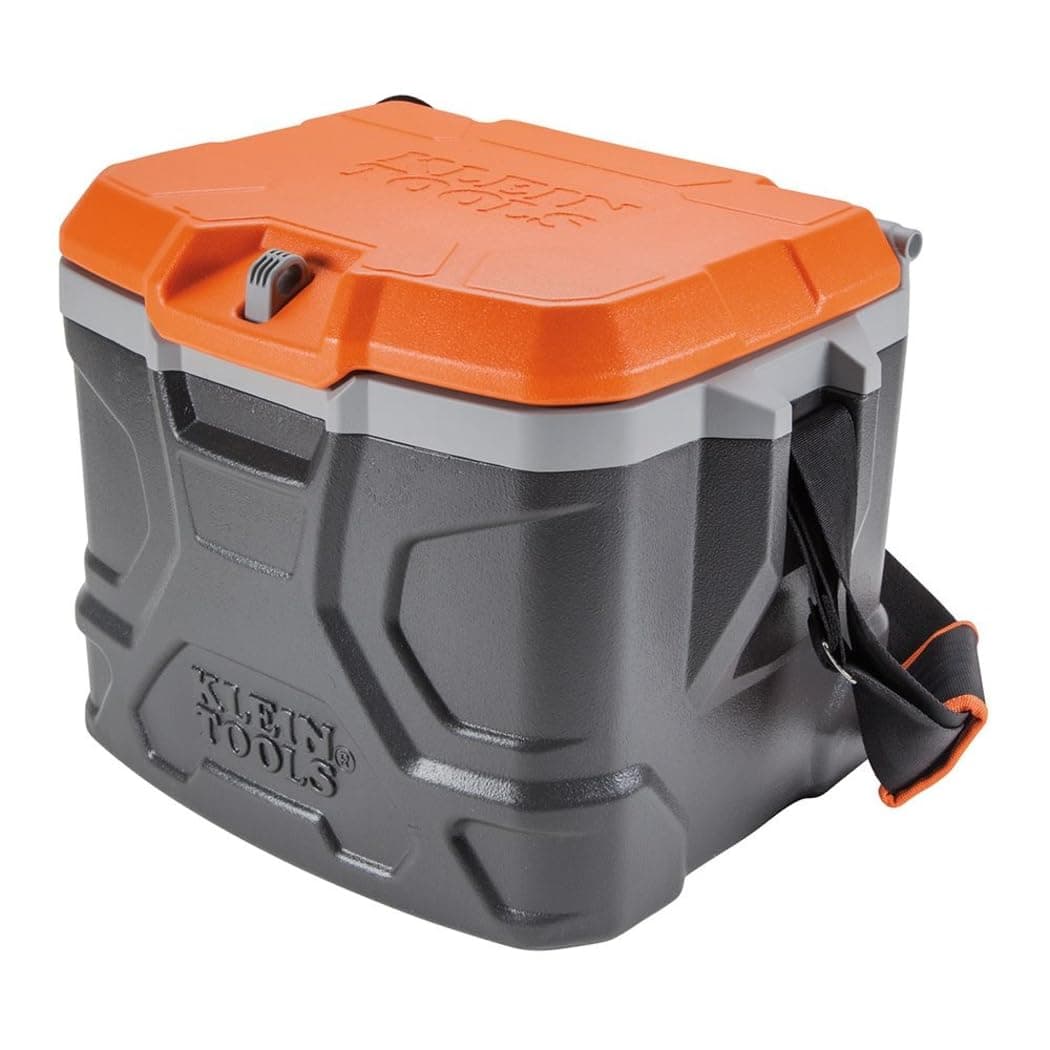 Work Cooler 17-Quart, Keep Cool 30 Hours, Seats 300 Pounds, Tradesman Pro Tough Box Klein Tools 55600