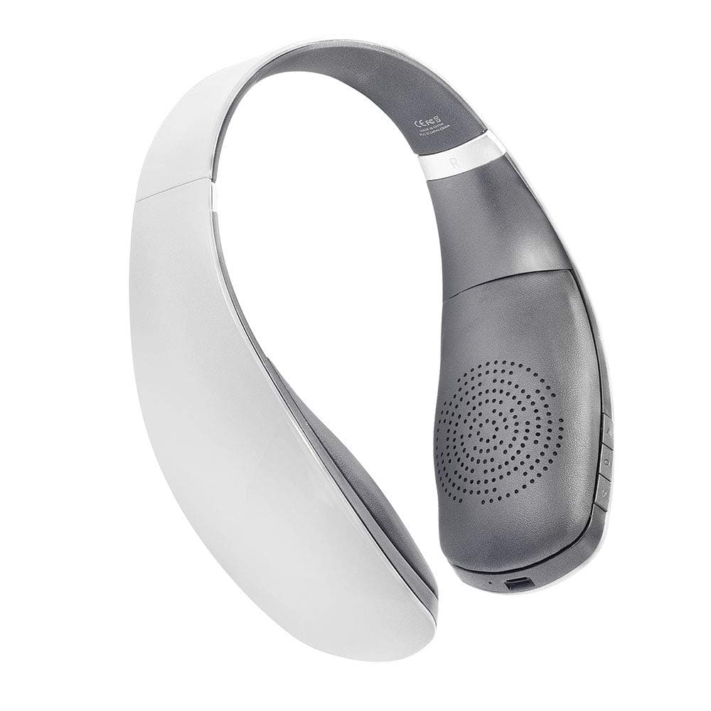 EB30A Wireless Ergonomic Bluetooth 4.1 Over Ear Headphone with Built-in Mic and 12 Hour Battery, with Noise Reduction and Echo Cancellation, Perfect Headset for Gaming and Music (White)