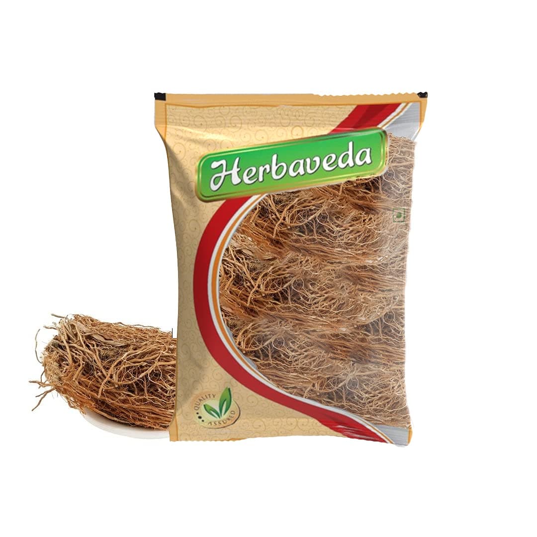 Herbaveda Vetiver Roots|Khus Root|Dried Khas Root|Ramacham Roots|for Insomnia & Pain Management |À¤À¤¸ À¤À¥ À¤À¤¡À¤¼ (50 Grams)