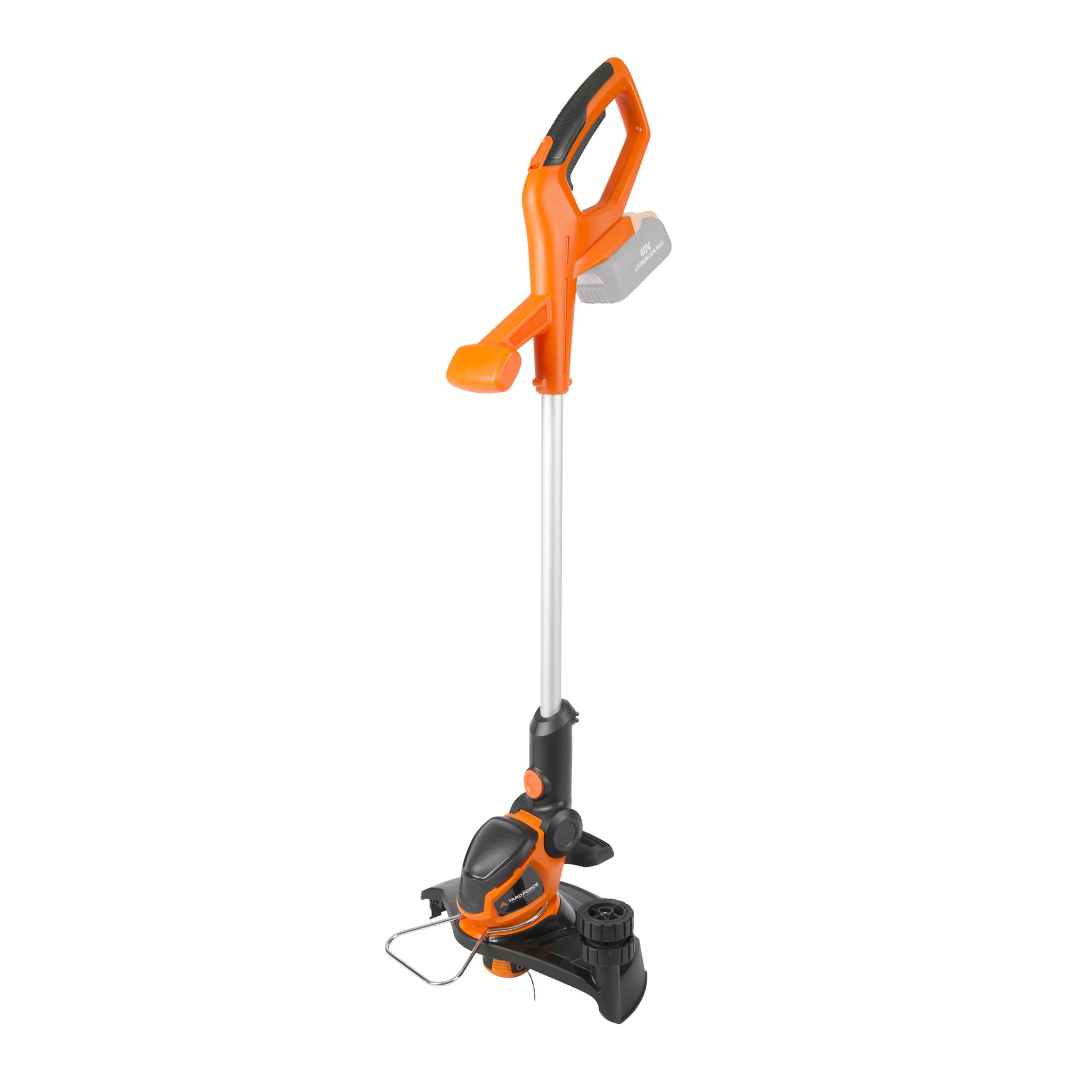 Yard Force 40V Cordless Grass Trimmer – 30cm Cutting Width, Adjustable Head, Plant Guard & Wheel Support. (Battery & Charger Not Included)