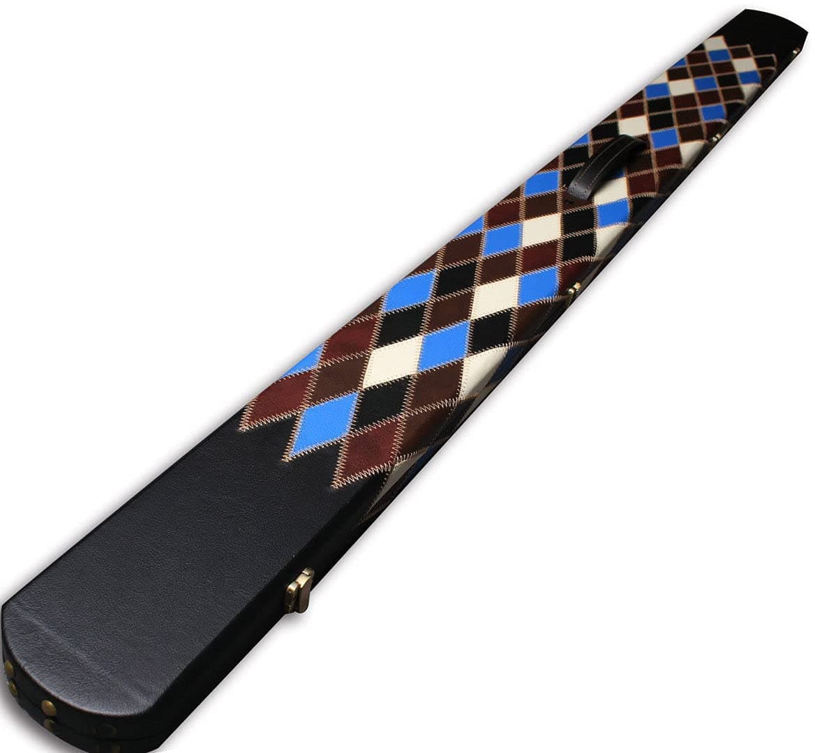 LPC Deluxe Wide 1 Piece Patchwork Snooker Tournament Style Case With 3 Compartments