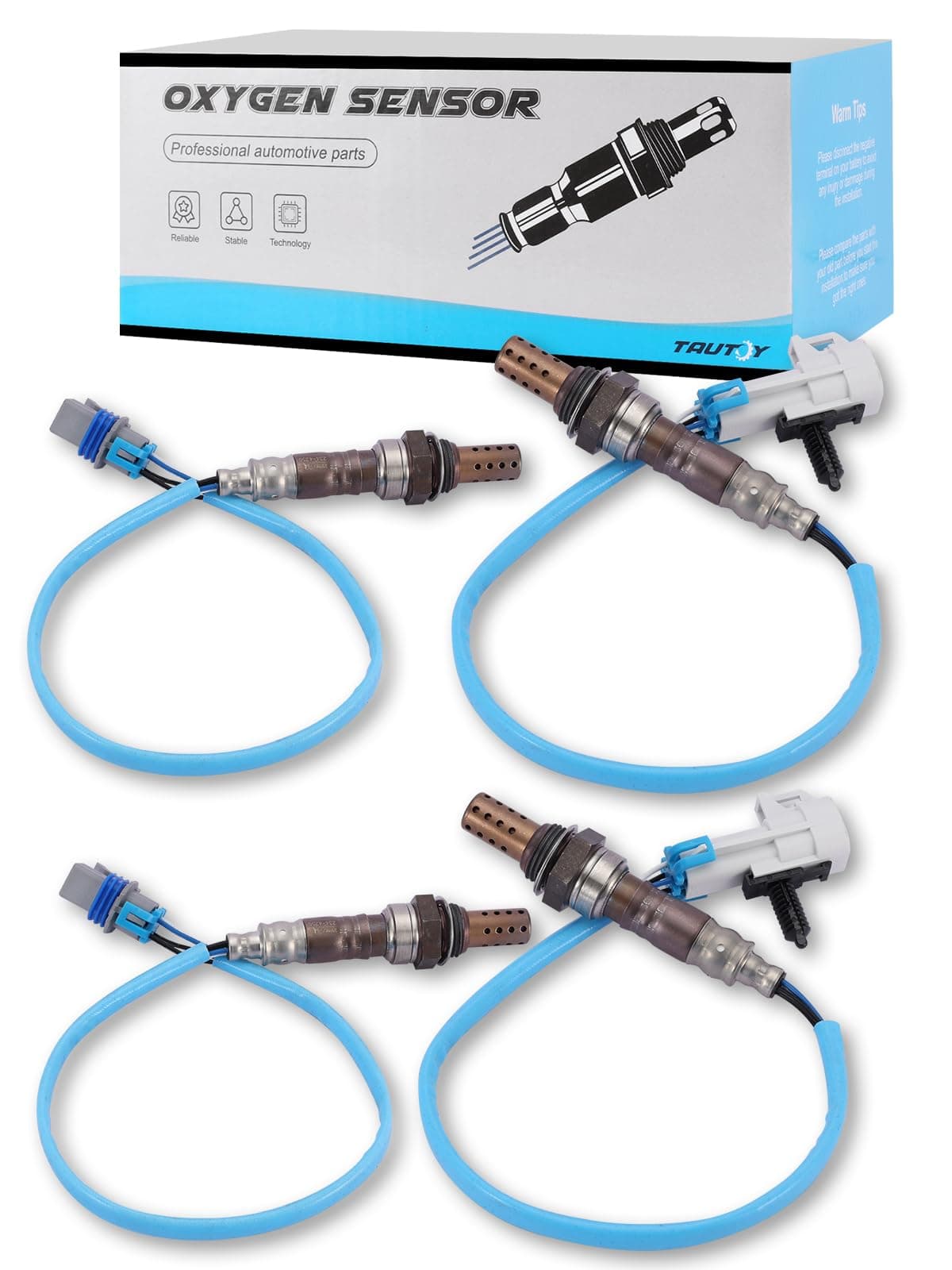 234-4668 234-4256 Oxygen O2 Sensor Upstream Downstream for Cadillac Escalade ESV EXT Avalanche Silverado 1500 2500 3500 Suburban Tahoe,for Sierra Yukon XL 4.8L 5.3L 6.0L 6.2L 2008-2014, 4Pcs