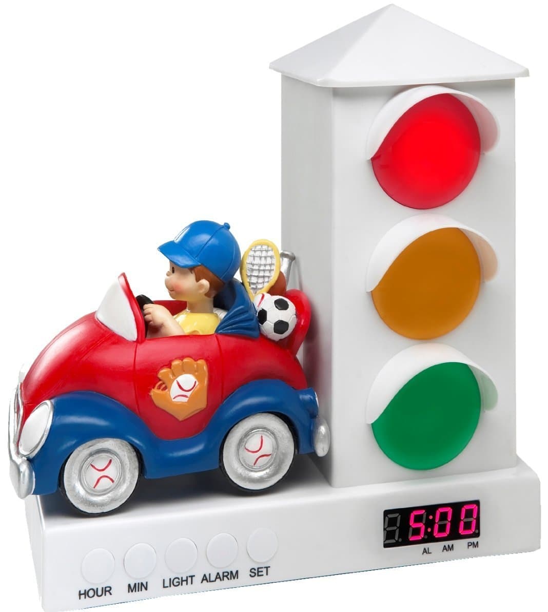 Custom Quest Boy Car Stoplight, Alarm Clock for Kids