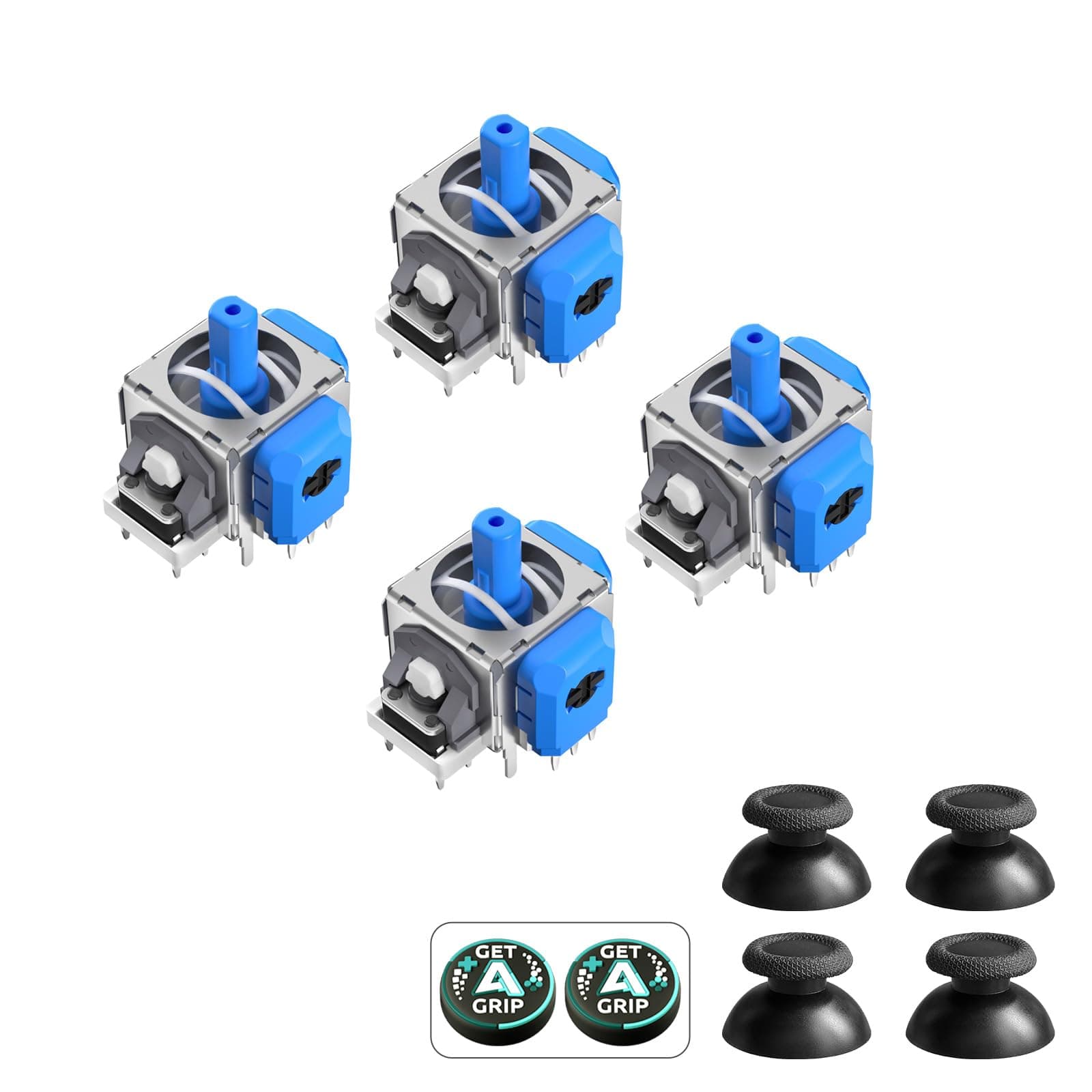 AKNES HallPi V6 TMR Joystick Replacement for DualSense PS5 / PS5 Edge Controller, Anti-Drift Stick Repair Accessories for Playstation 5 Controller, Thumbstick Caps Included - 2 Pairs