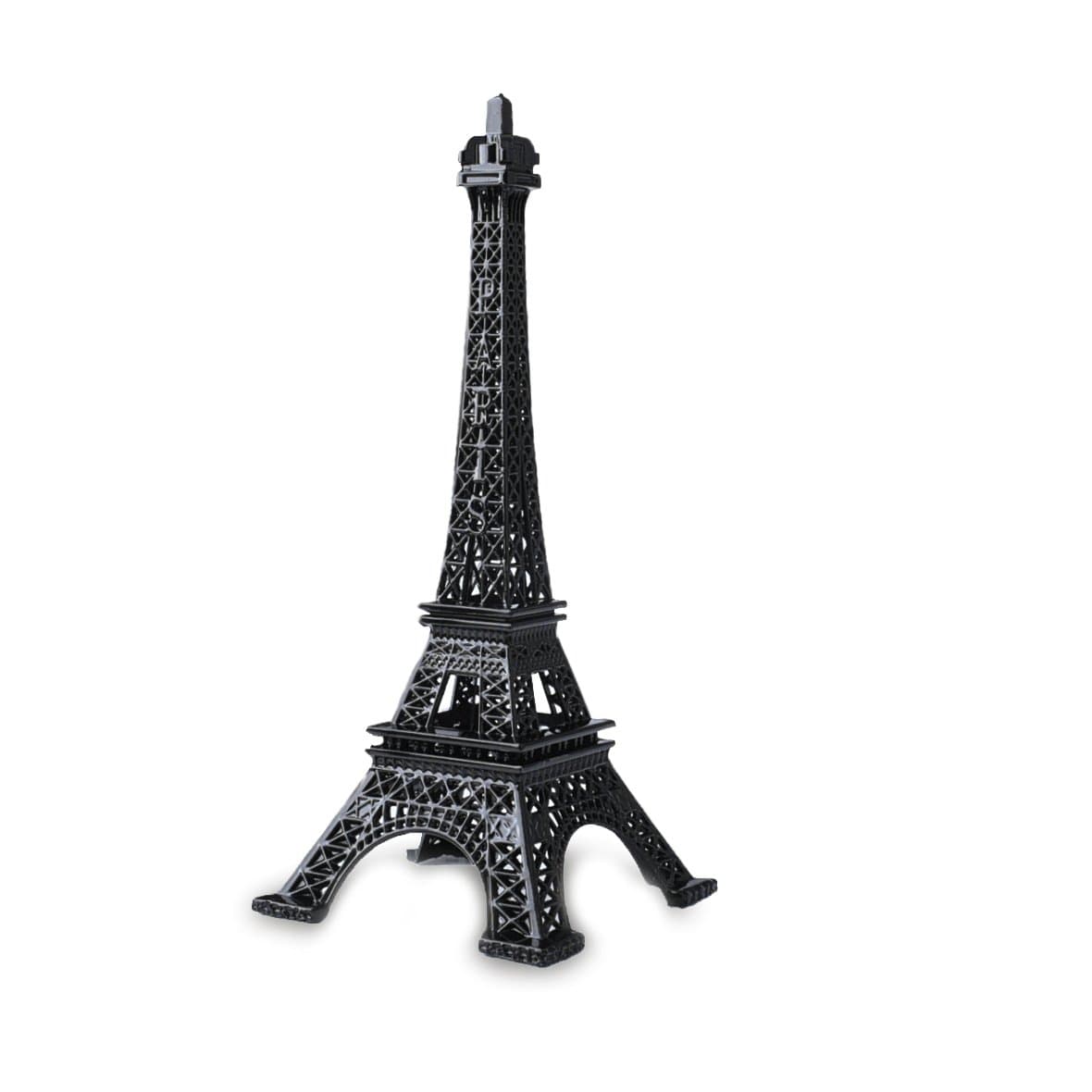 Eiffel Tower Statue, Dadoudou 18cm Iron Metal Paris Eiffel Tower Statue Collectible as Drawing Room Table Decor Jewelry Stand Holder ( Black )
