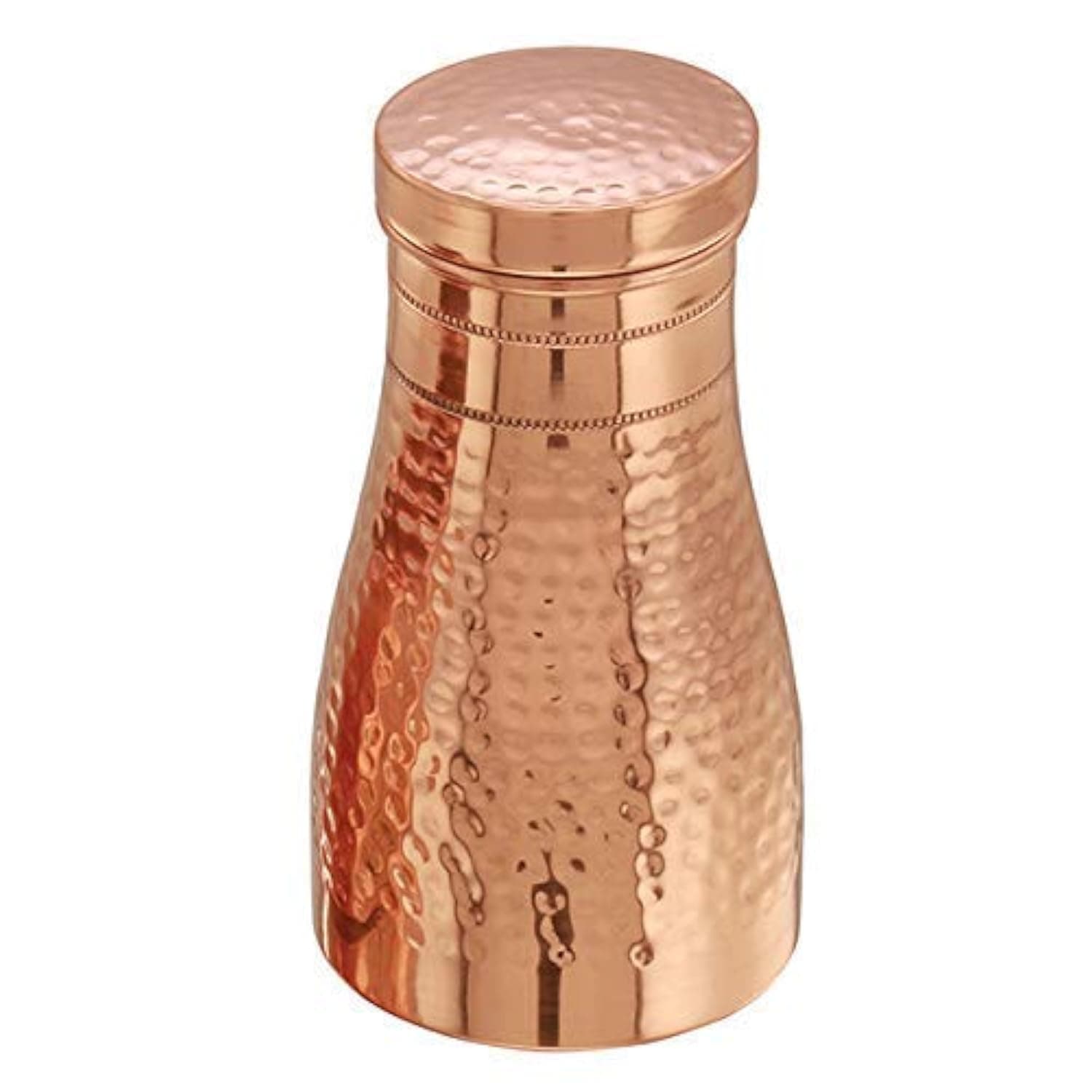 Modern & Stylish Bedside Bedroom Copper Bottle Jar with Pure Copper & joint free Capacity 1 Litre (1000 ml)