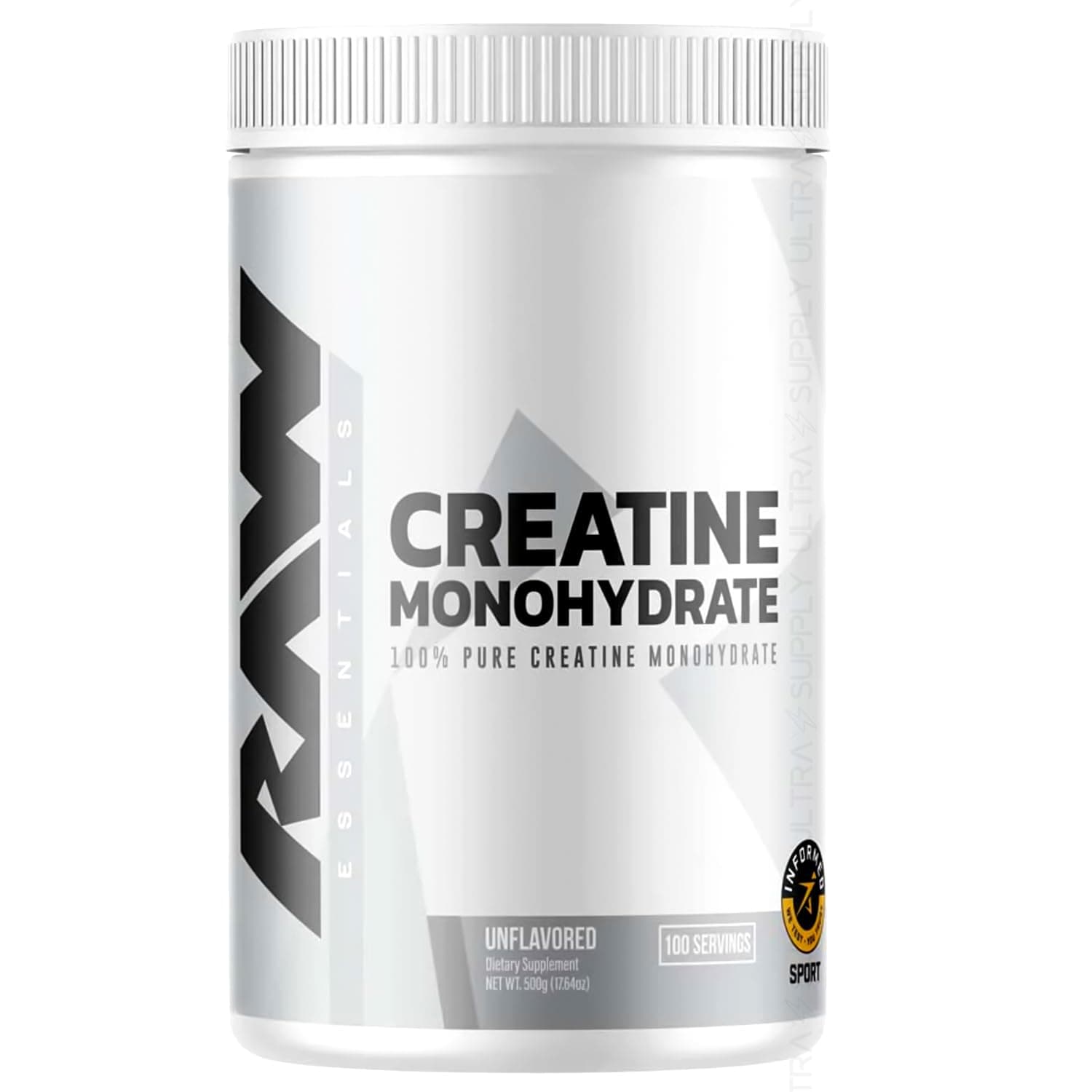 Raw Creatine Monohydrate Powder, 100 Servings, Unflavored, 510g – Micronized Creatine for Muscle Strength, Recovery & Performance
