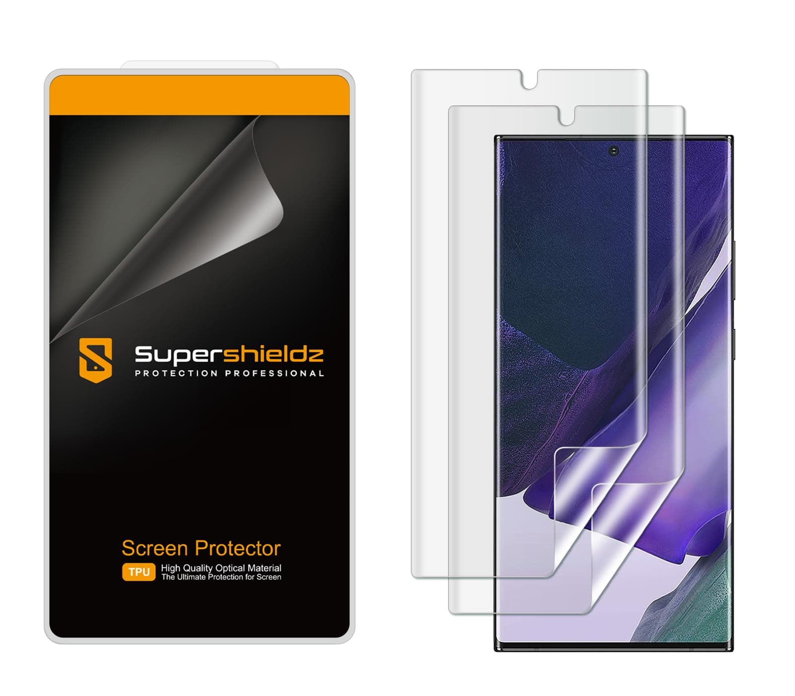 Supershieldz (2 Pack) Designed for Samsung Galaxy (Note 20 Ultra 5G) Screen Protector, High Definition Clear Shield (TPU)