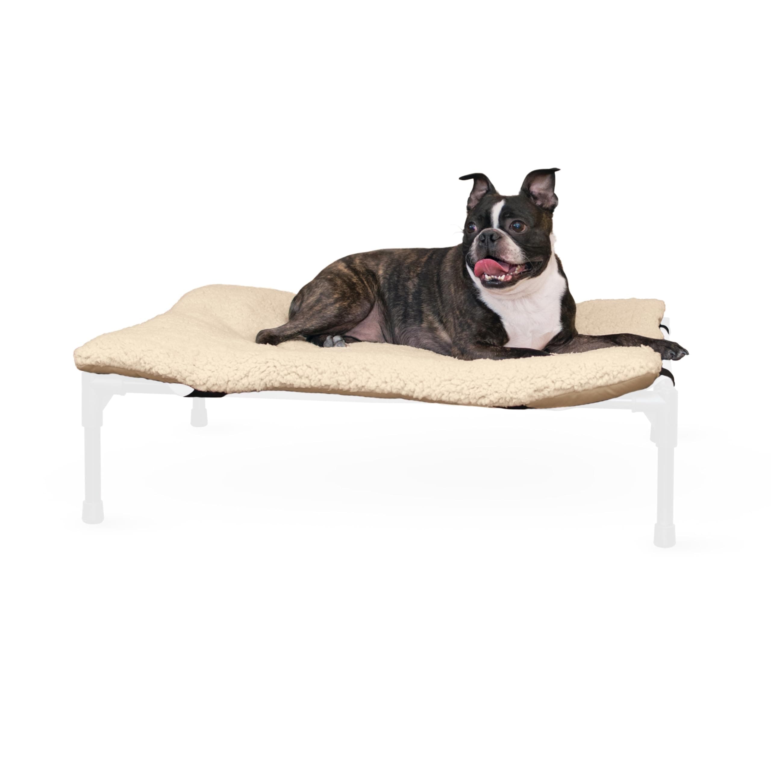 K&H Pet Products Original Dog Cot Pad, Microfleece, Polyester Fiber Fill, Elastic Straps, Machine Washable, Medium 25 X 32 Inches, Dog Cot Sold Separately