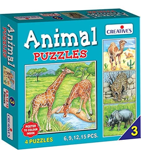 Creative Educational Aids P. Ltd. Wildlife Educational Games & Puzzle , 42 Piece, Multicolour