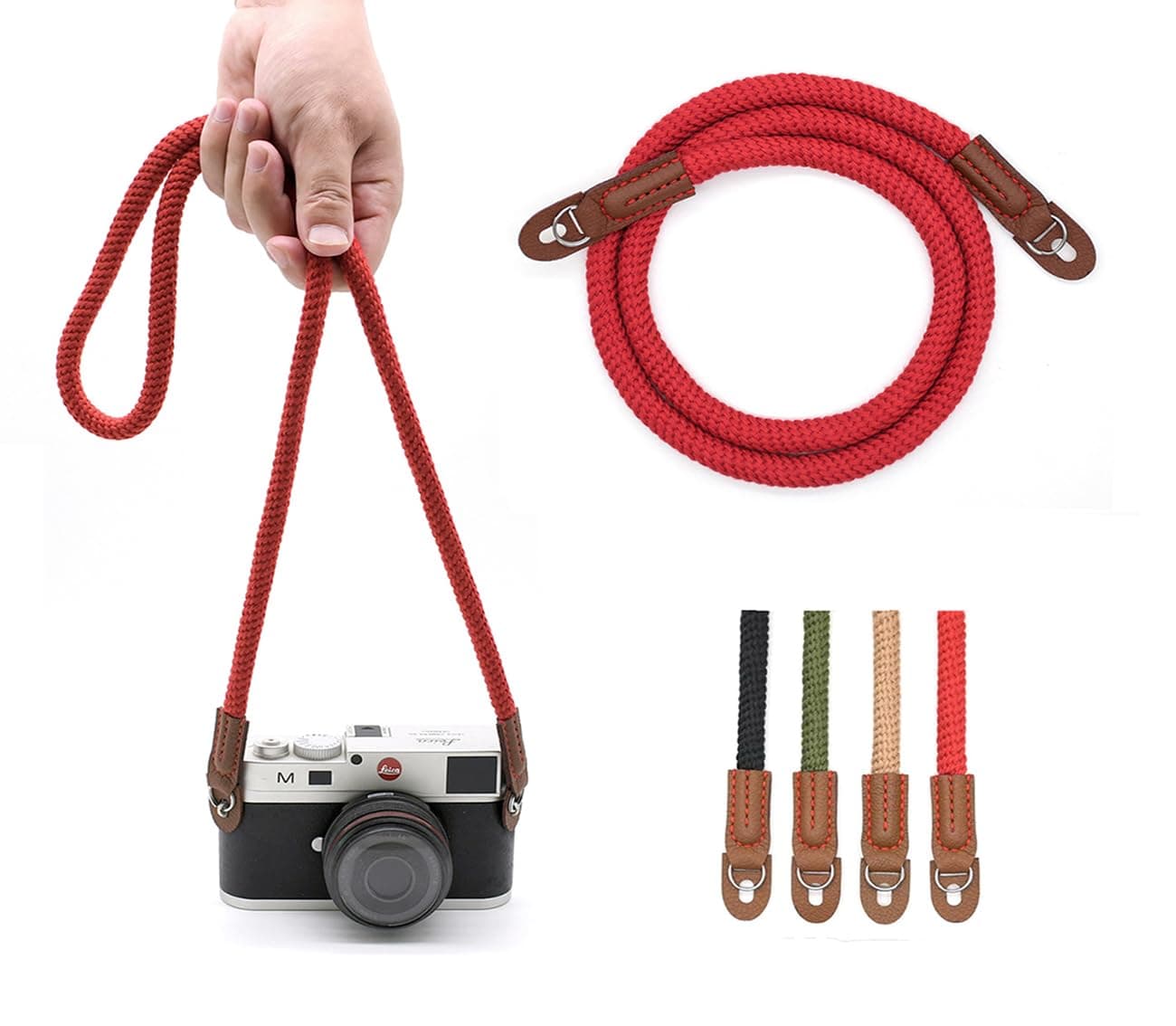 Eorefo Camera Strap Vintage 100cm Camera Rope Strap Neck Shoulder Belt Strap for Mirrorless and DSLR Camera.