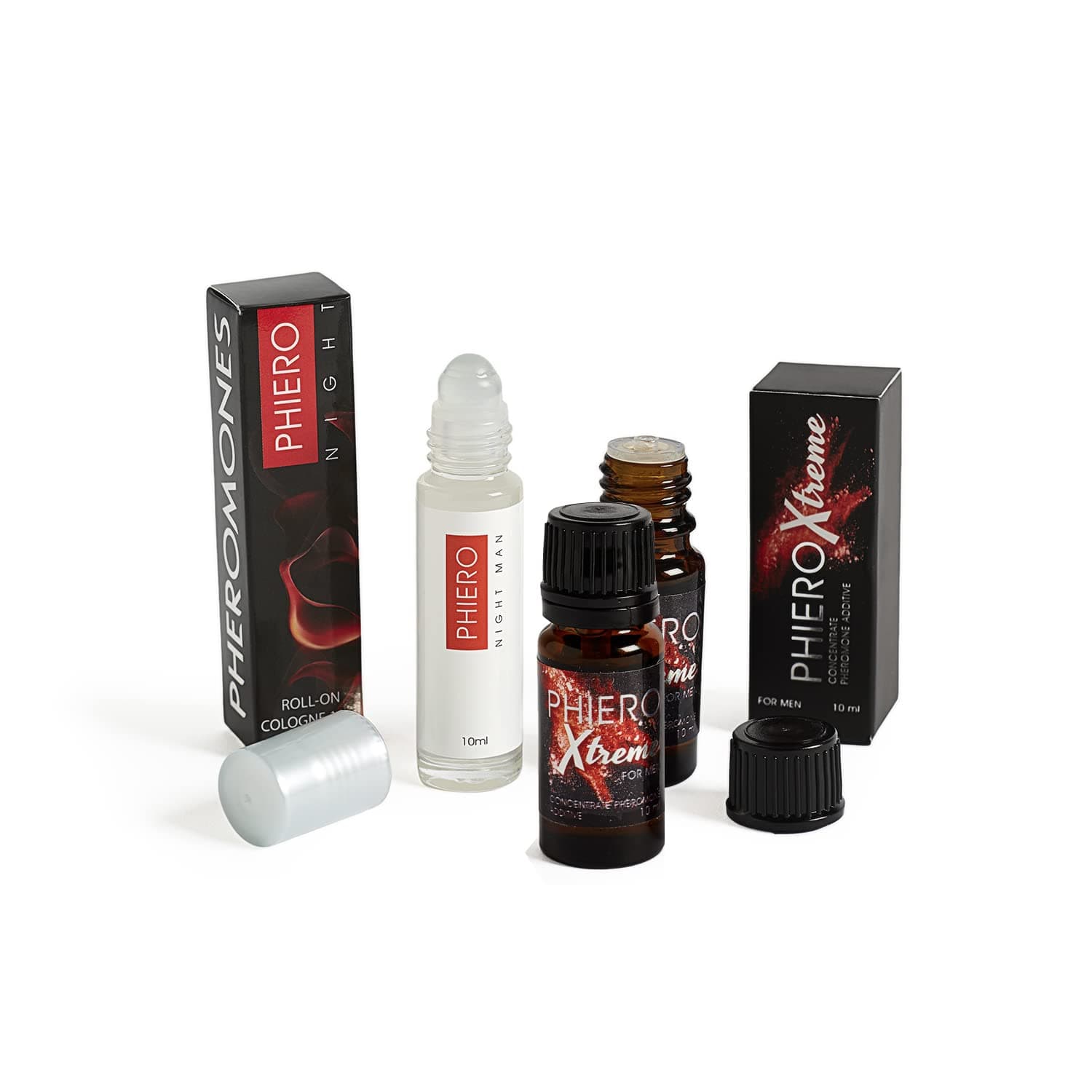 2 Phiero Xtreme: Highly concentrated pheromones + Phiero Night Man: Pheromone perfume for men