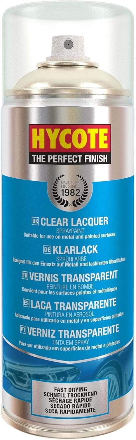 Hycote Double Acrylic Spray Paint, Clear Lacquer, 400 ml (Package may vary)