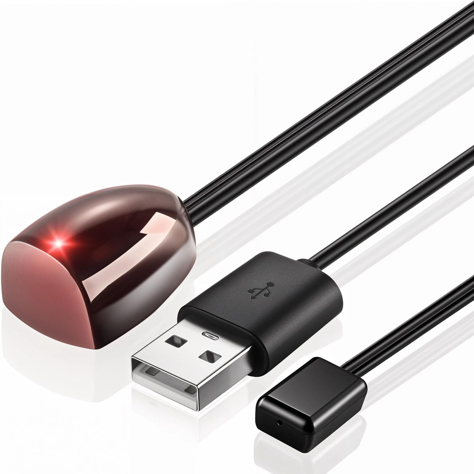 IR Repeater Transmitter Kit Up to 15FT Signal Range - Infrared Remote Control Extender Universal IR Blaster Emitter with Receiver for Cable Box/STB/Amplifier (USB Powered, 10FT)