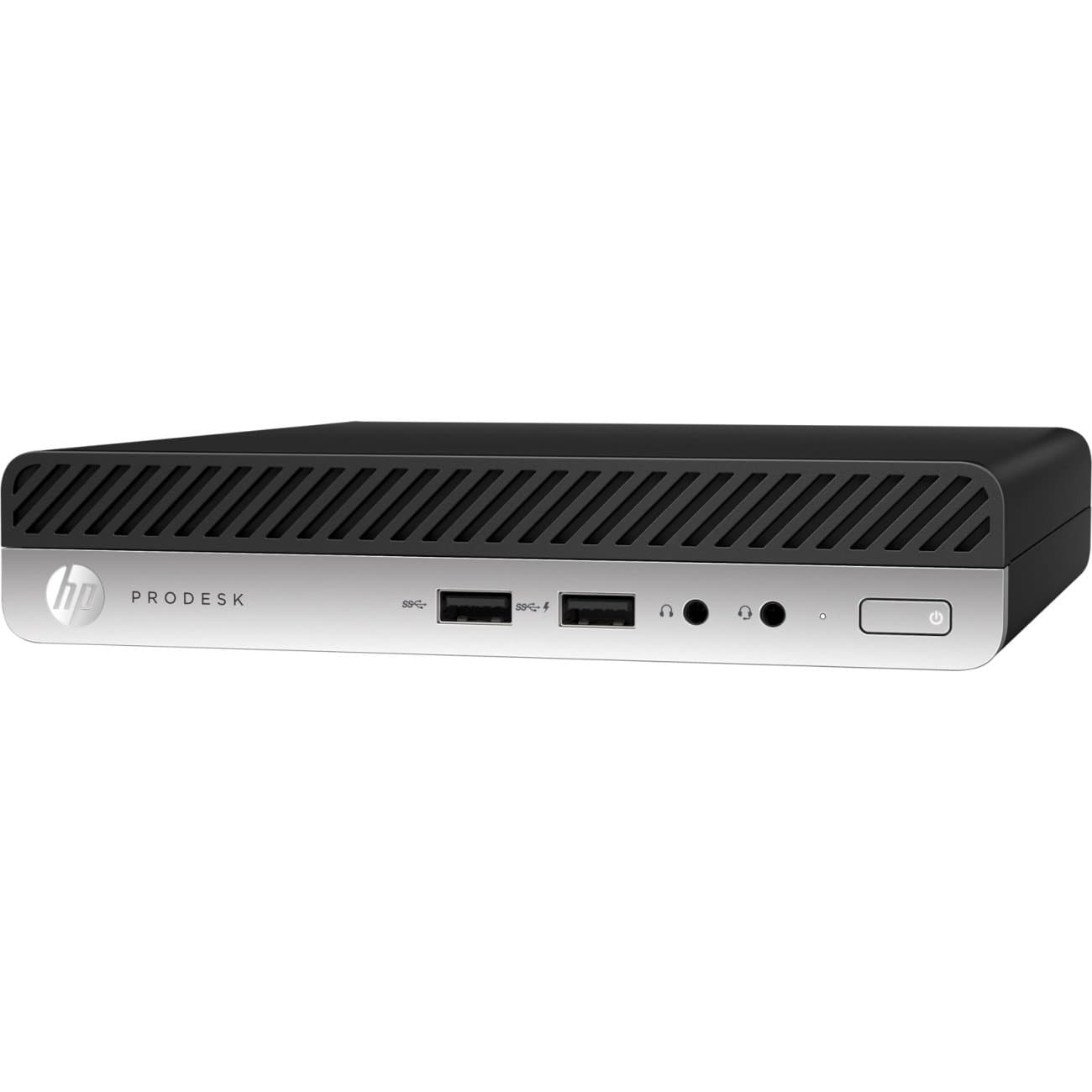 HP ProDesk 400 G3 "Professional Mini" Desktop Computer, 7th Gen i5-7500T, 4 GB Ram, 500 GB HDD, Intel HD Graphics, Black/Gray