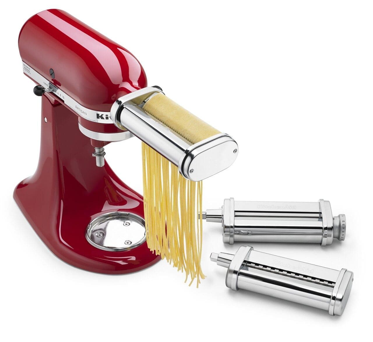 KSMPRA 3 Piece Pasta Roller & Cutter Attachment Set, Silver