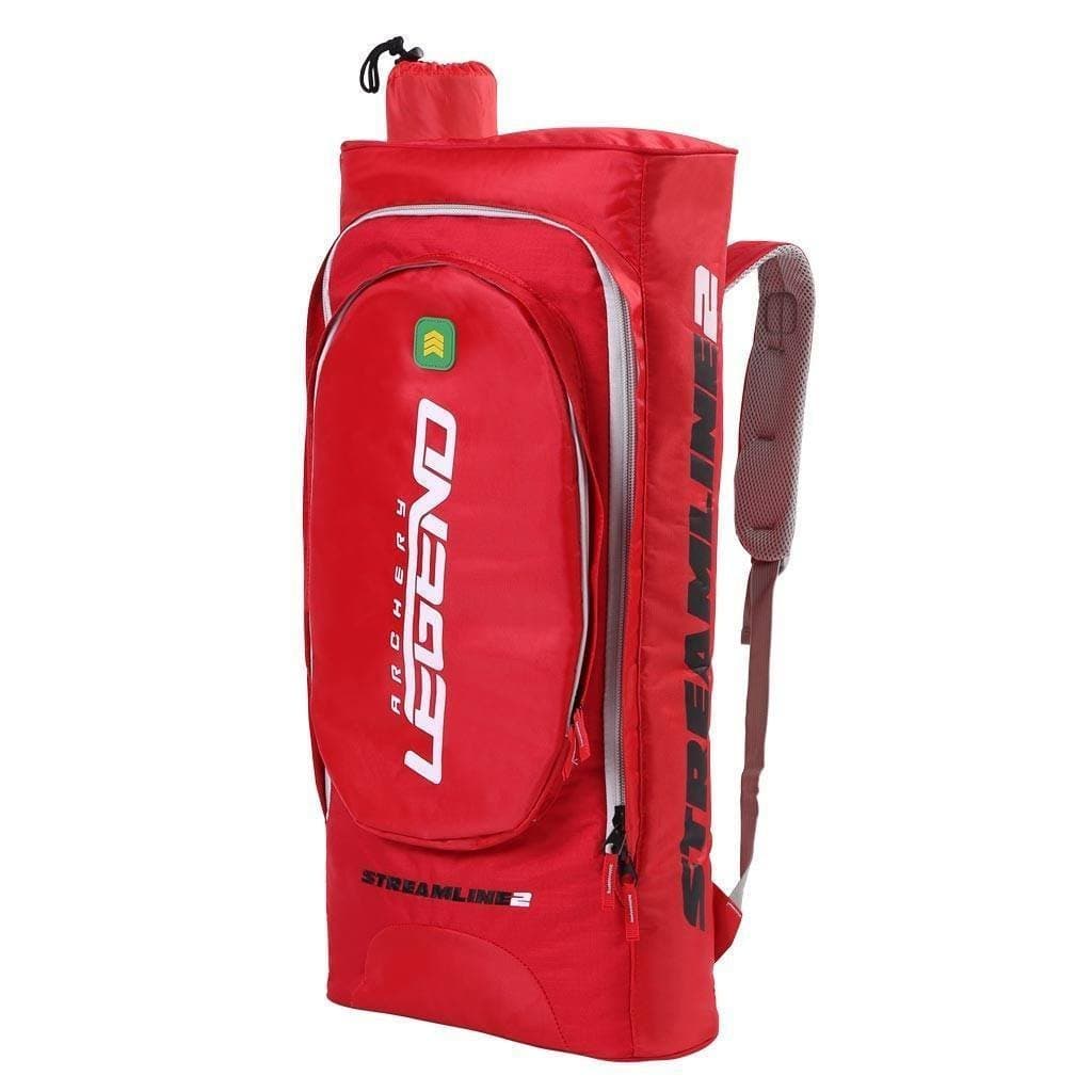 Legend Archery Streamline2 Archery Backpack for Recurve Bow up to 27” (Red)