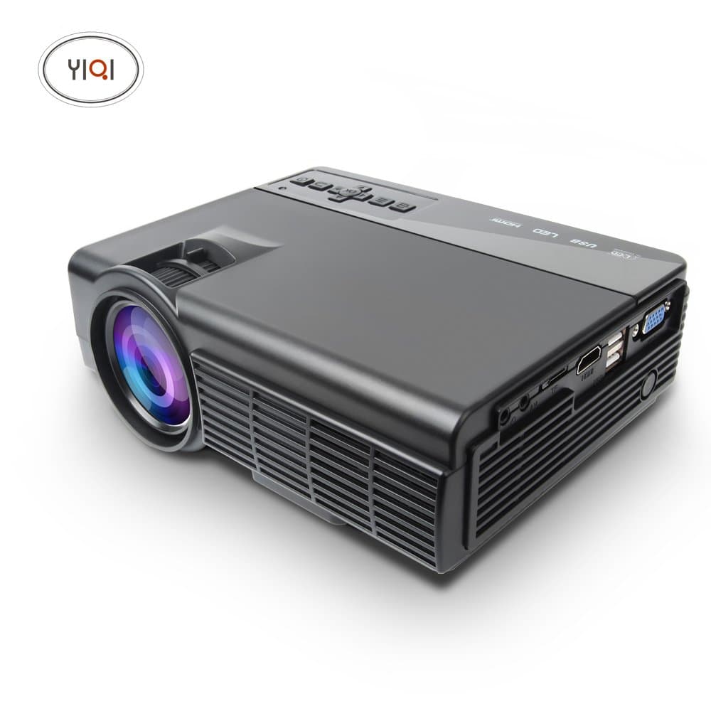 CPX Q5 LCD Home Theater Projector, Mini Smart Video Projector 1080P Built-in Android Wi-Fi Bluetooth, 1200 Lumens Max 150" Screen Ideal for IOS/Android/Laptop/iPad/USB flash driver/PC devices(Black)