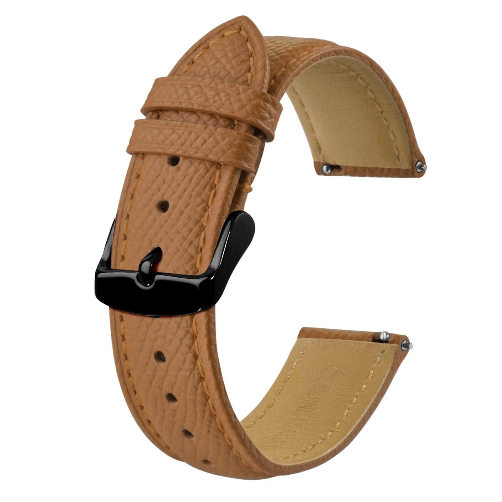 Watch Straps with Quick Release, Texture Leather Watchbands for Men Women, 18mm 20mm 22mm