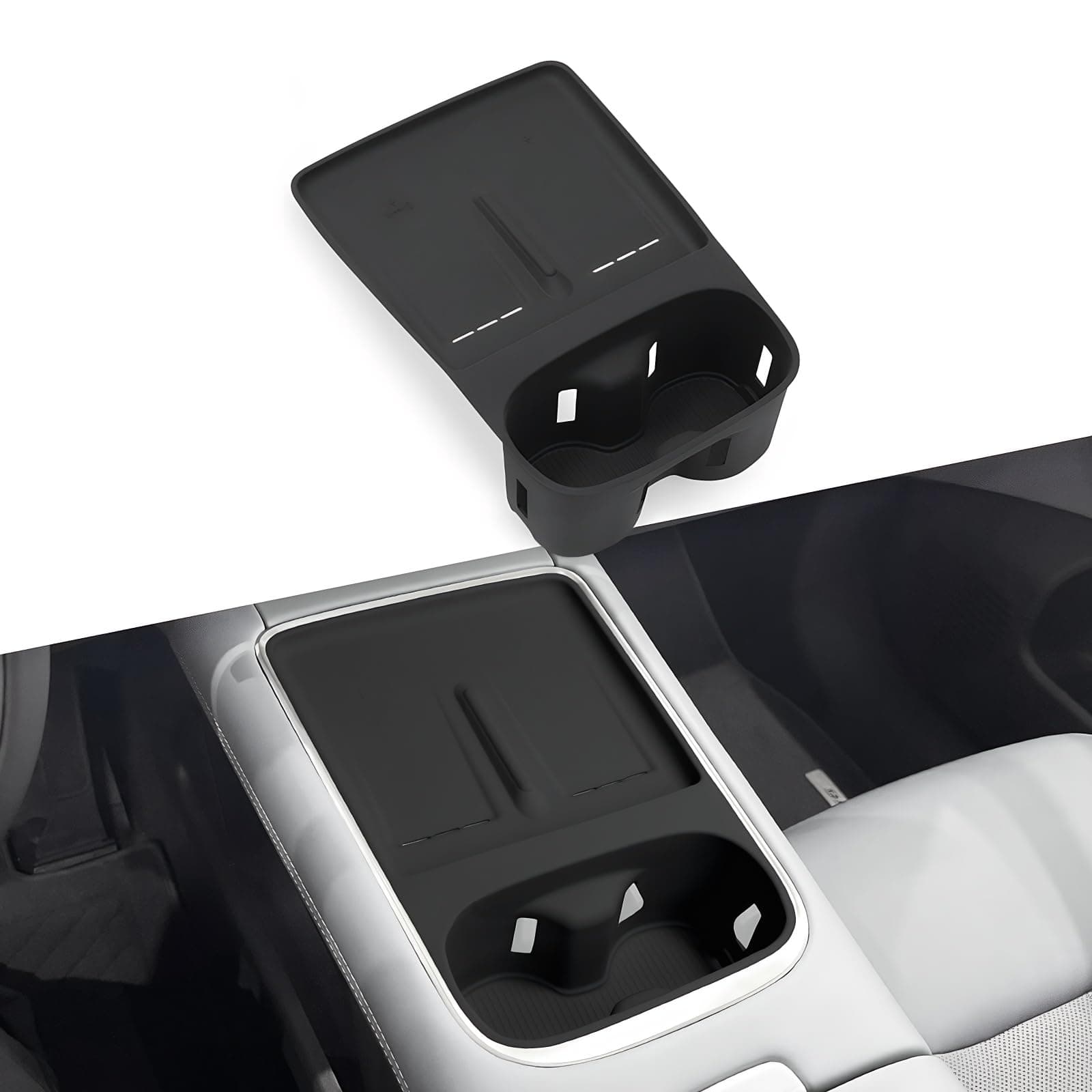 JULIK XPeng G6 Accessories Protective Pad for Wireless Charger with Cup Holder Storage Box Centre Console Organiser Suitable for XPeng G6 EV 2025 2026 2027