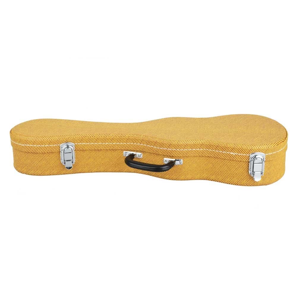 21" Top Grade Standard Soprano Leather Ukulele Case Yellow