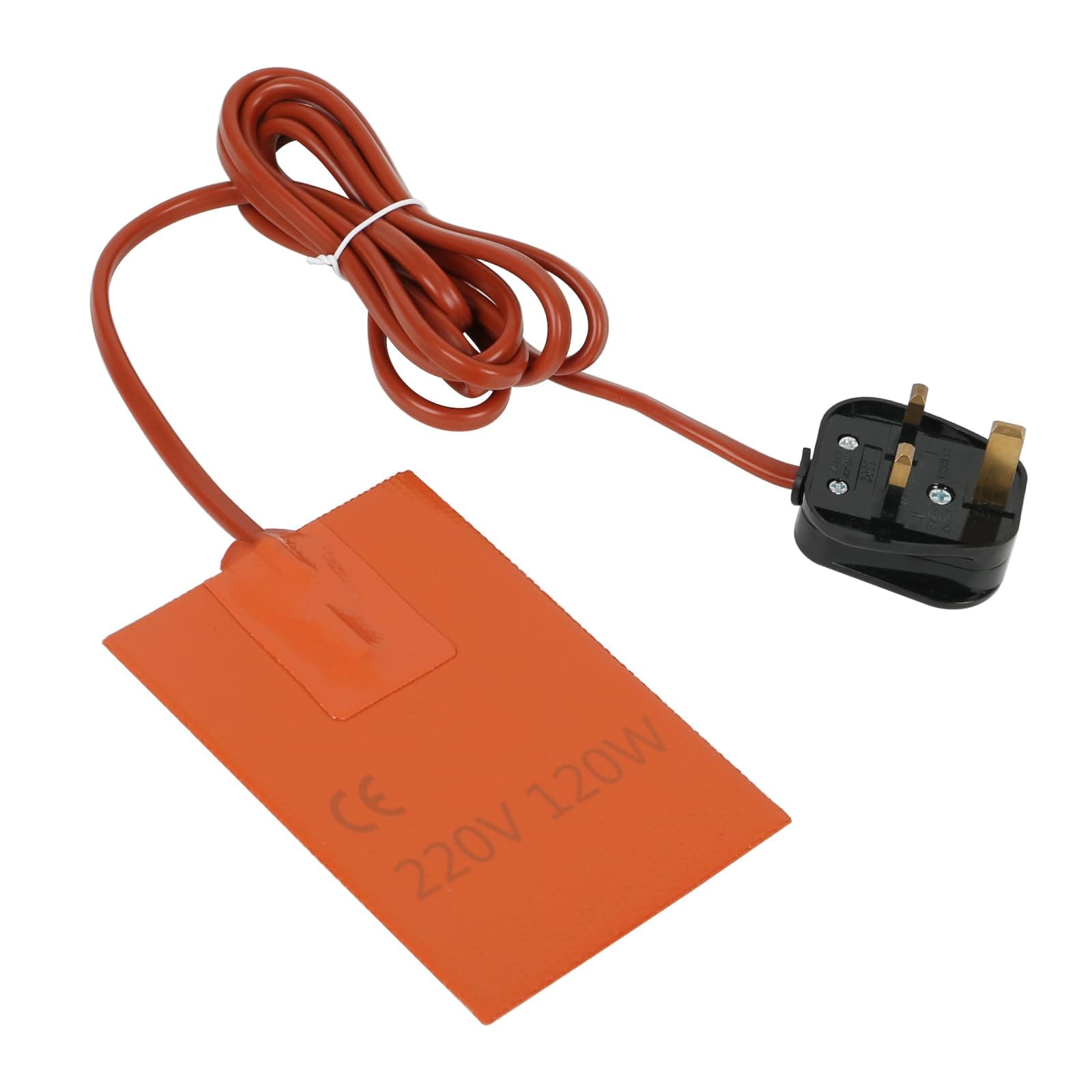 220V 120W Silicone Heating Pad, 13 x 9cm Car Engine Block Heater Pad with 2.1m Cable, Self Adhesive Car Engine Heater for Winter