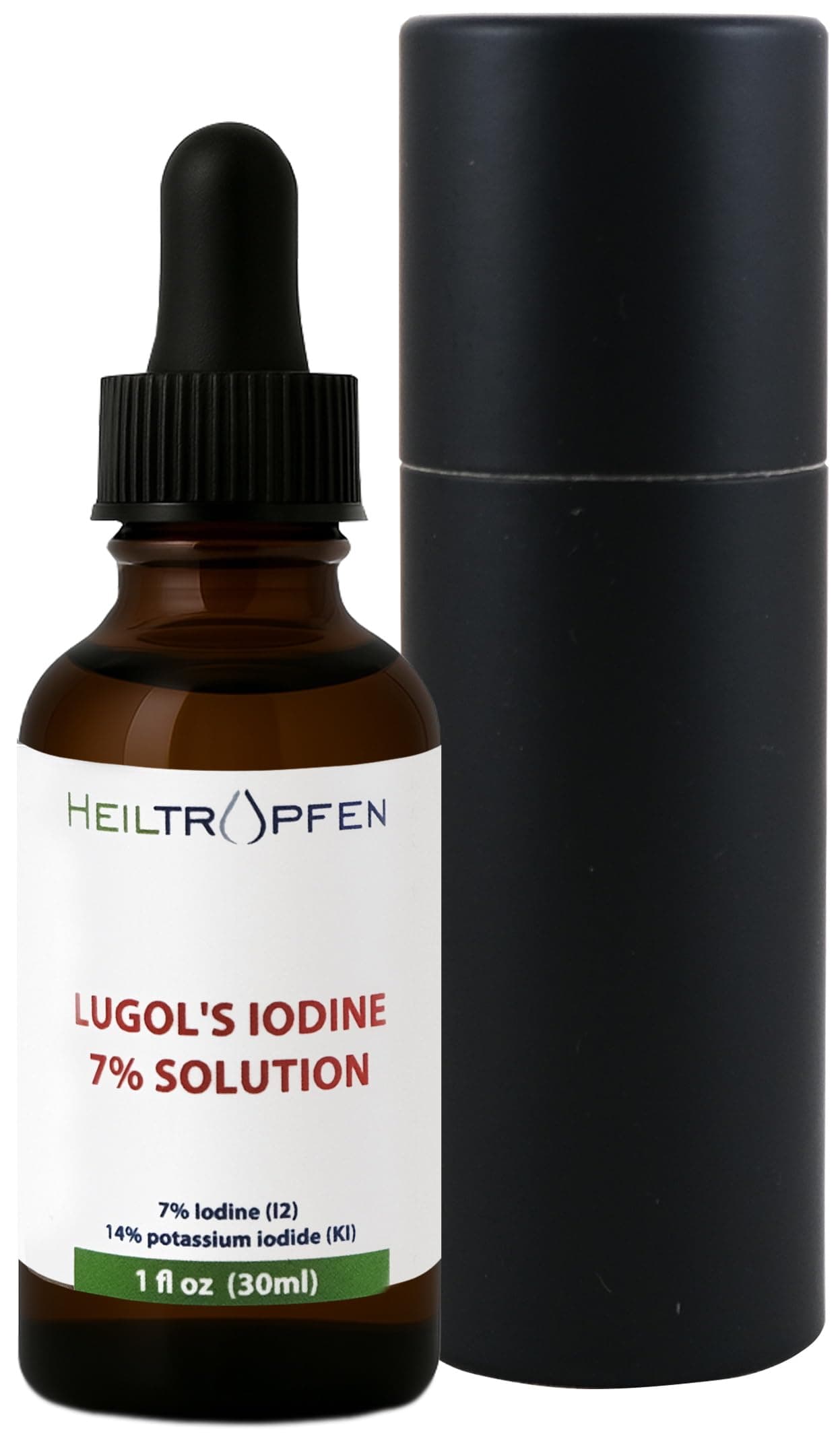 Heiltropfen Lugolian Iodine Solution 7% 30 ml | 21% Lugols Liquid Formulation | Pharmaceutical Grade Ingredients | 7% Elementary Iodine and 14% Potassium Iodine | Lugol's Solution ®