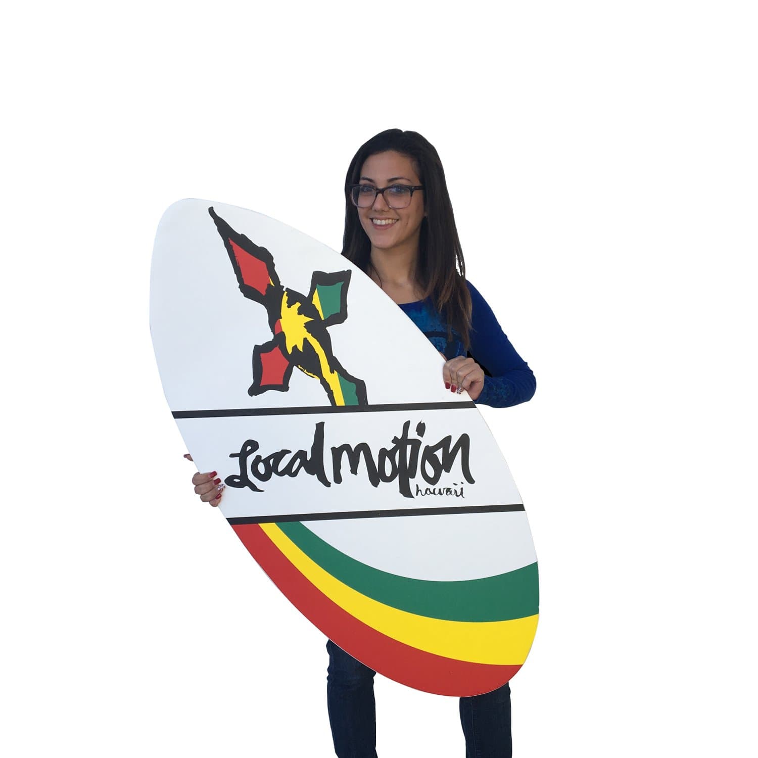 White Local Motion 45" Wood Skimboard