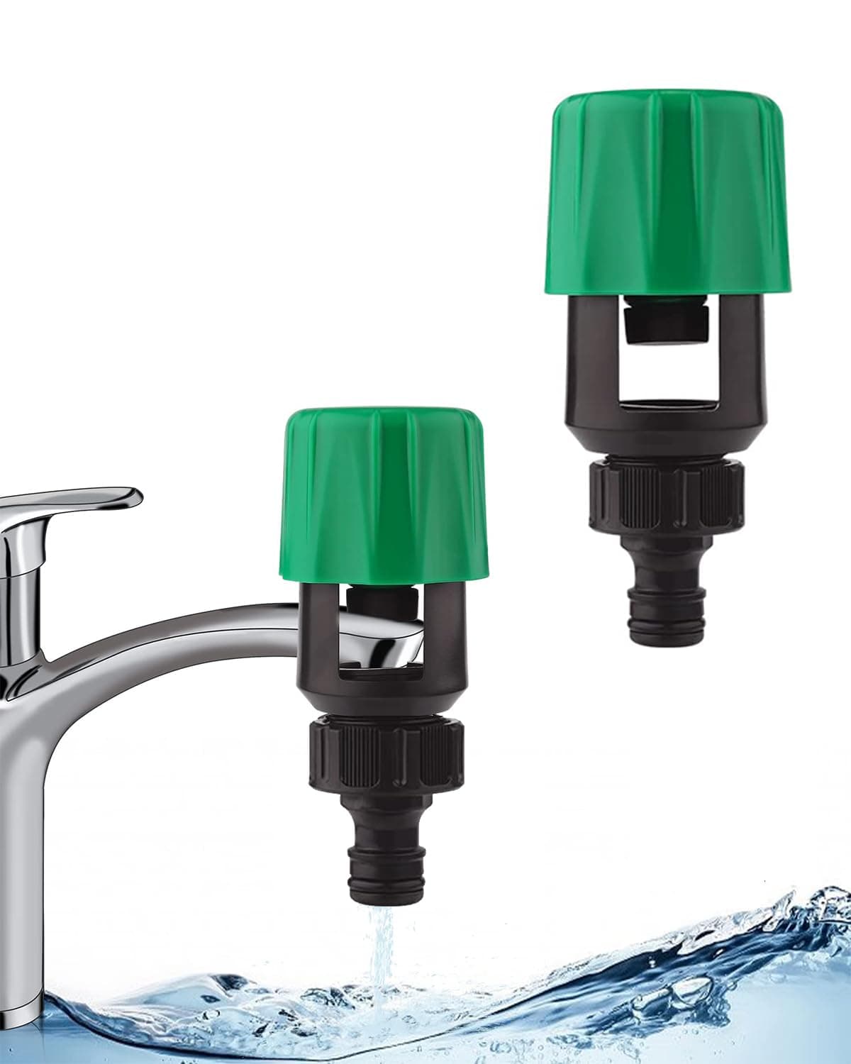 1/2" Hose Pipe Connector for Tap, Universal Adjustable Tap Adapter Suitable Connecting Hose Tube, Water Tube Connector for Gardening, Toilet, Kitchen | Multi-Functional Cleaning Washing, Green