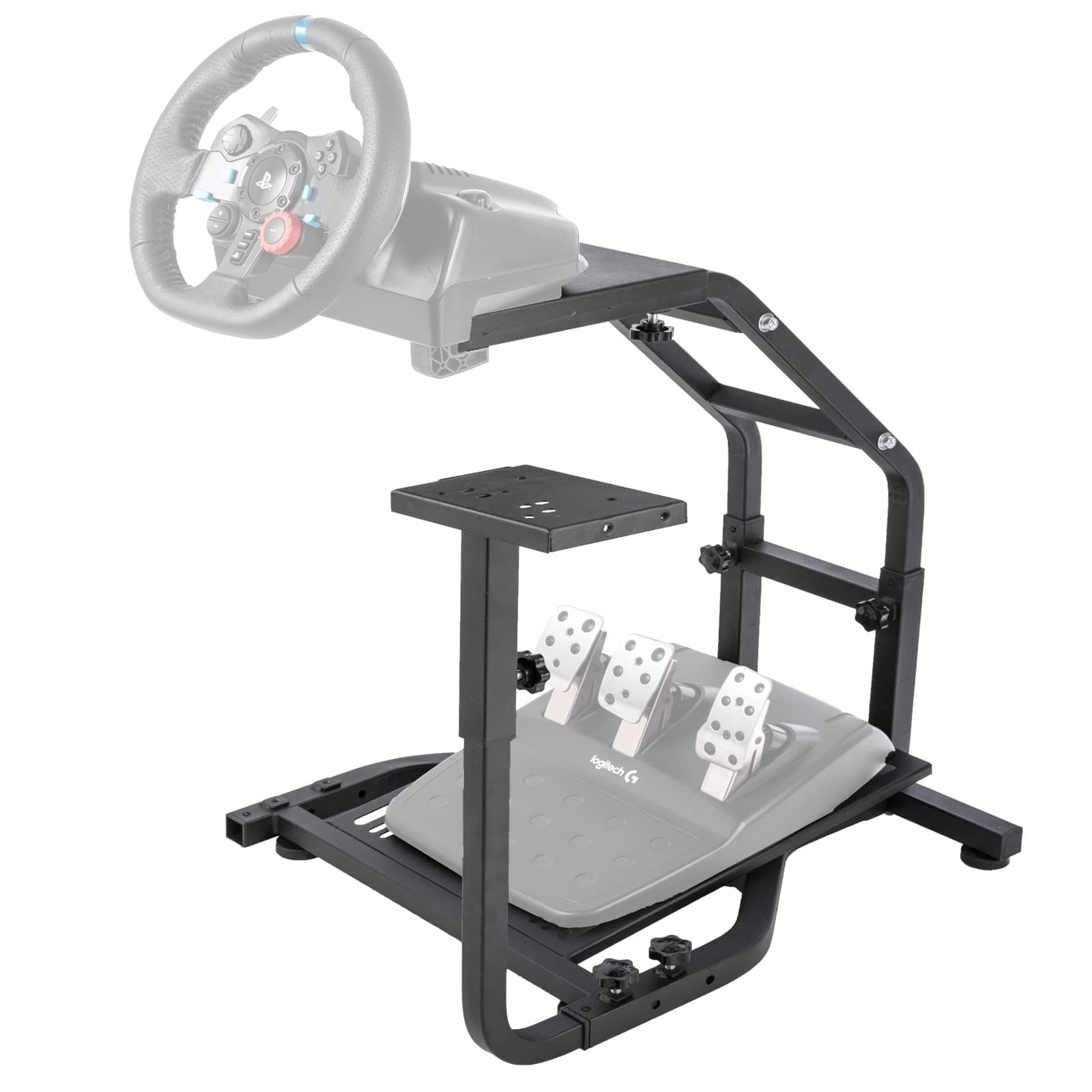 Dardoo G29 Adjustable Steering Wheel Stand Fit for Logitech G25, G27, G29, G920 Racing Wheel Stand Alloy Steel Stabilized Flight Racing Simulator Cockpit,Wheel,Shifter and Pedals Not Included