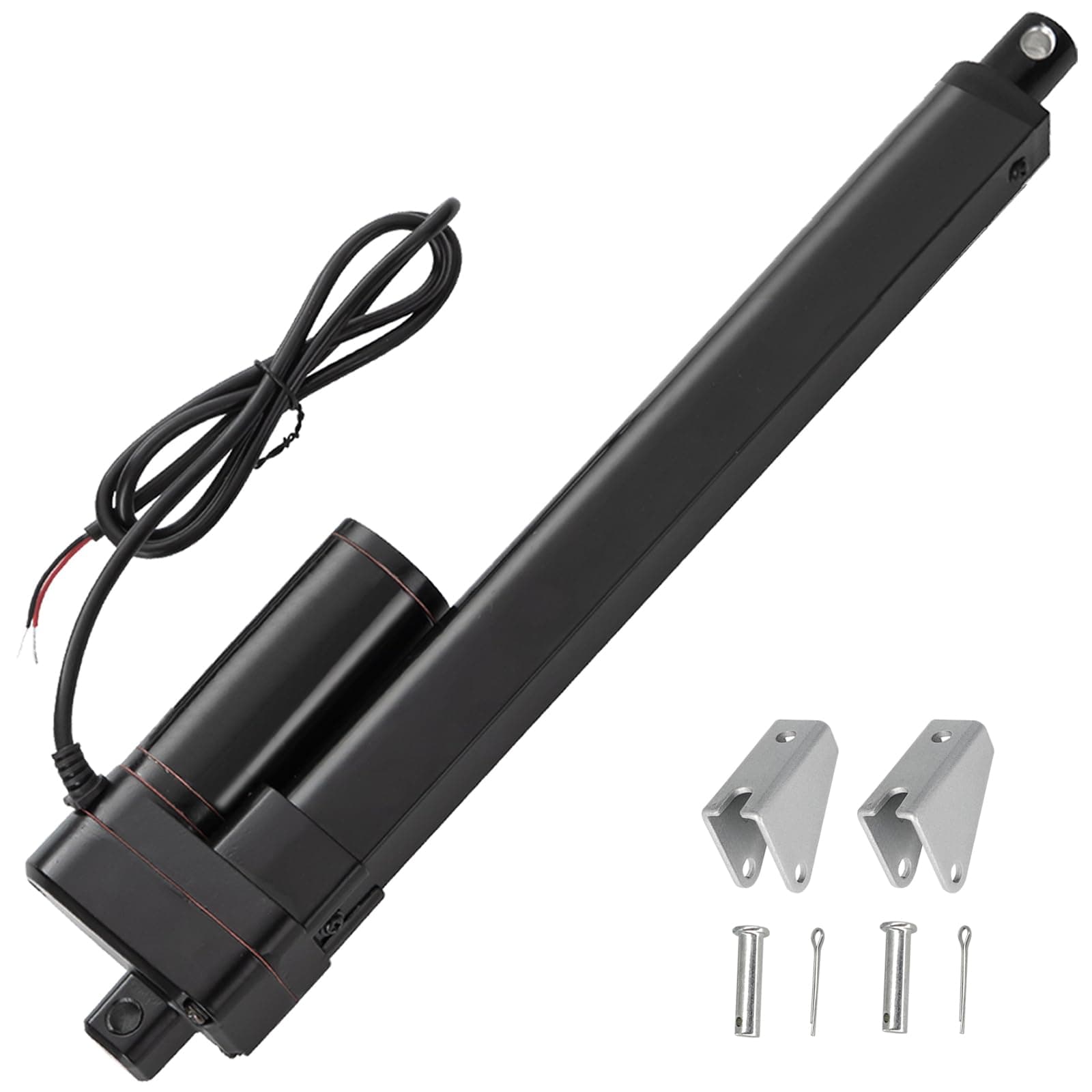 8 Inch Stroke Linear Actuator 12V Heavy Duty 440lbs/2000N IP65 Waterproof Electric Actuator Speed 0.31"/sec with Mounting Brackets