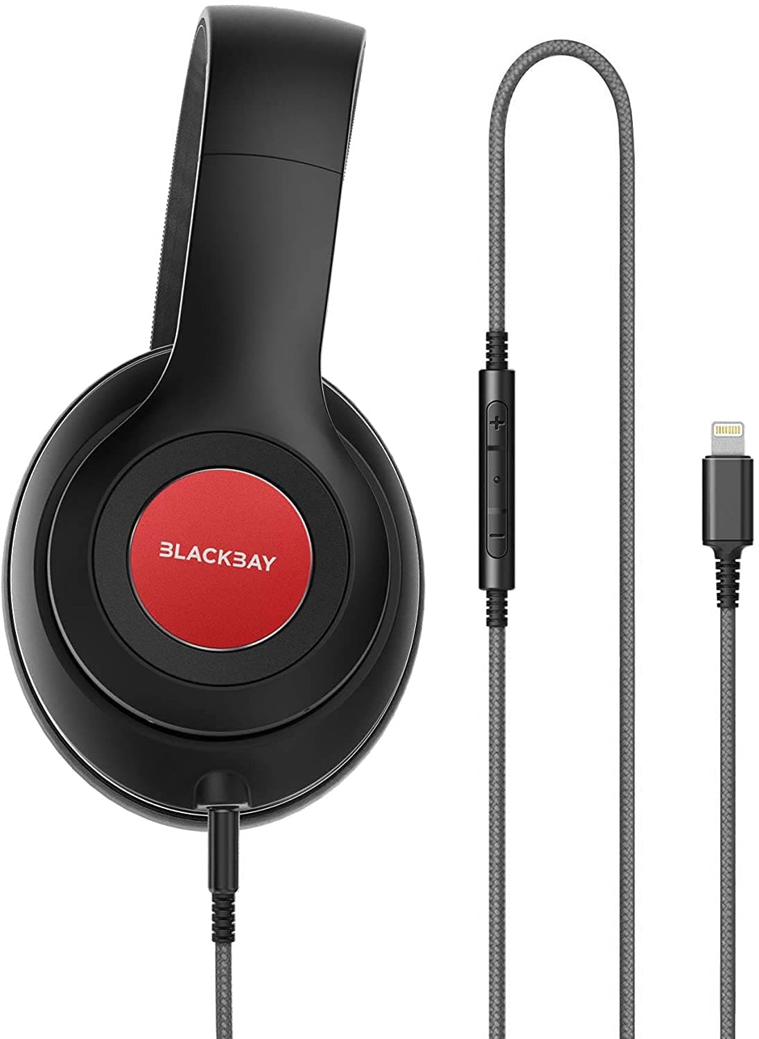 Thore Bluetooth Headphones with Lightning Connector for iPhone - Over Ear Wireless Earphones with Microphone/Volume Remote (Apple MFI Certified) Cord for Apple iPhone 7,8 Plus, XR, XS Max, 11 Pro