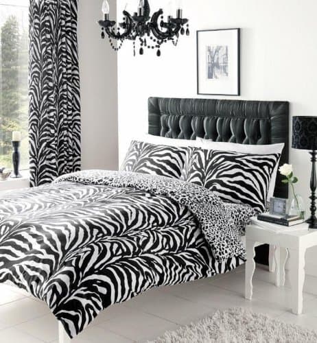 2PC ZEBRA WHITE & BLACK SINGLE SIZE BEDDING BED DUVET COVER QUILT SET WITH PILLOWCASES
