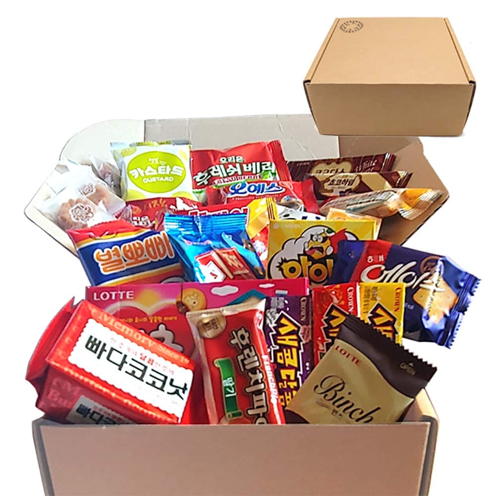 DDOWA Korean Snack Chips, Cookies, Candy Gift Package (22Type, 25EA)