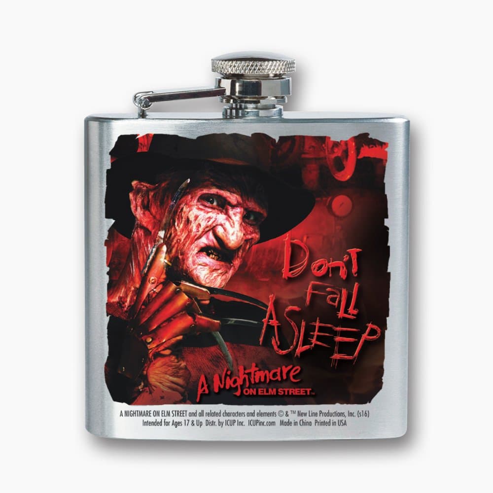 ICUP Nightmare On Elm St - Don't Fall Asleep 8oz. Stainless Steel Flask